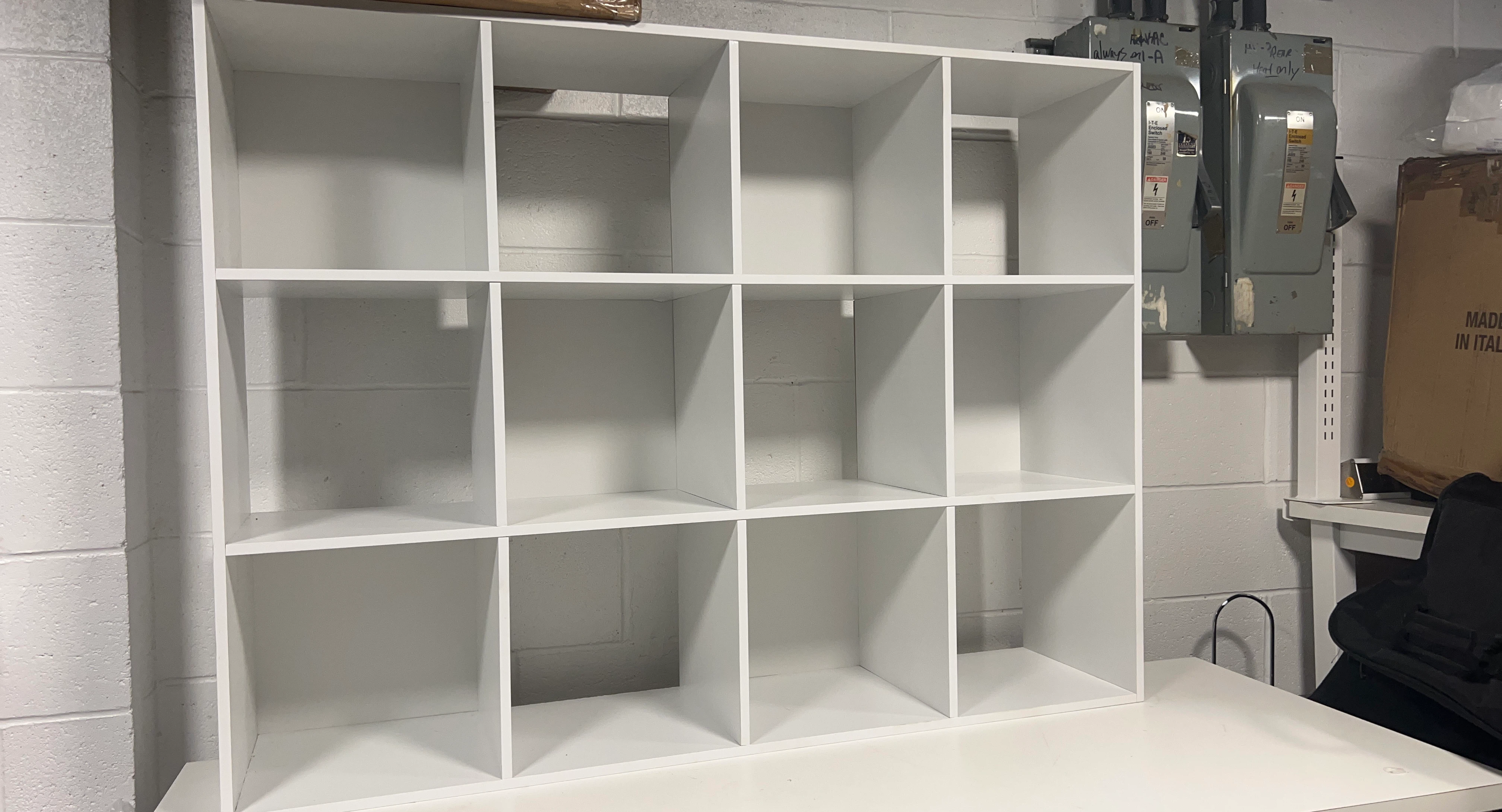 White 12-Cube Storage Organizer