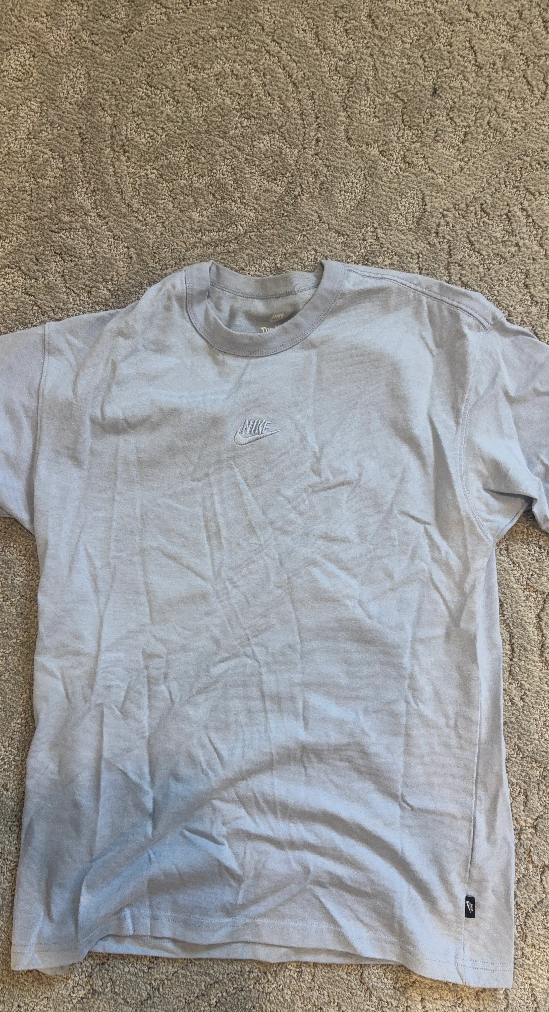 Nike Embroidered Logo T-Shirt Light Blue