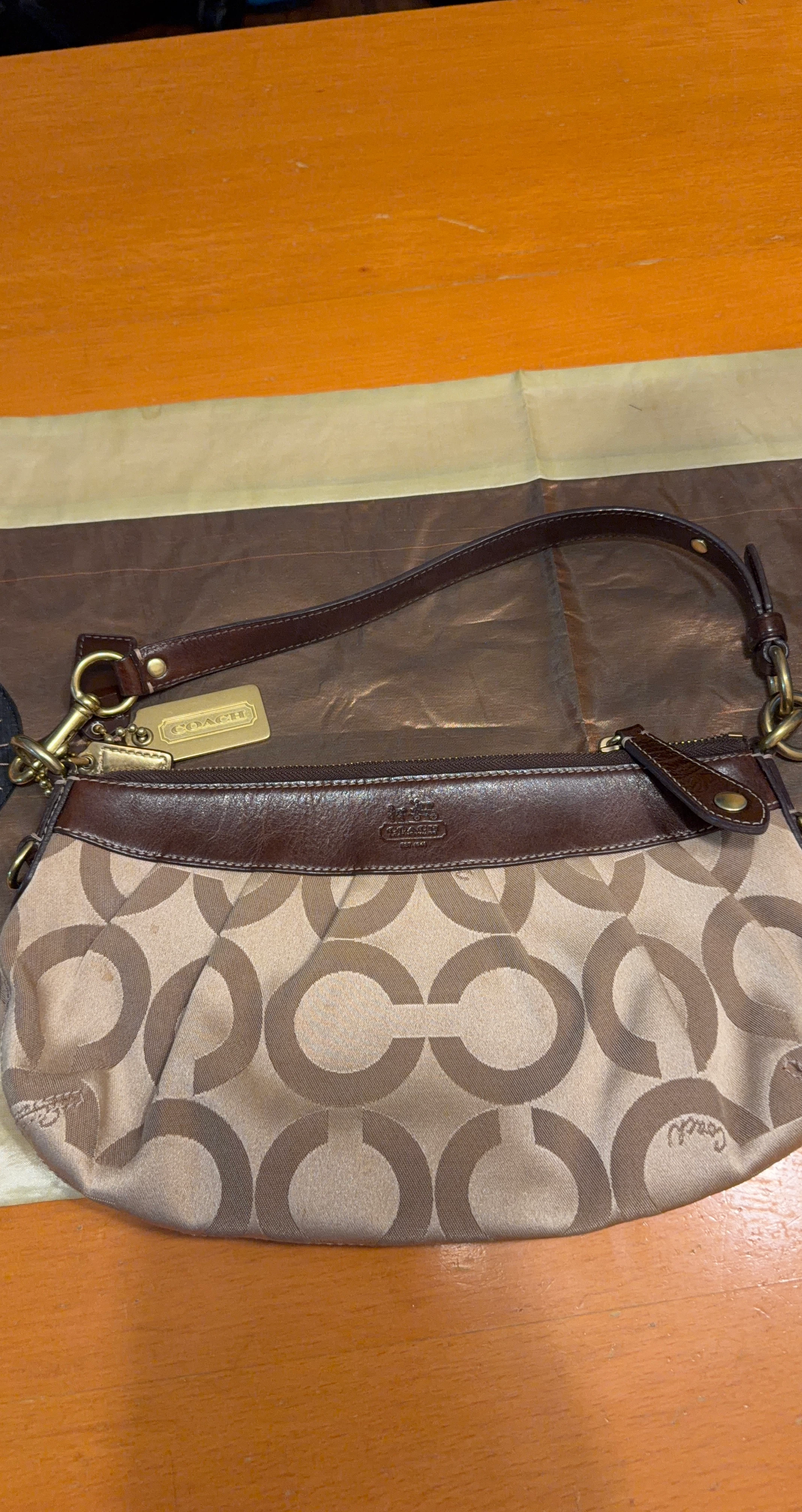 Coach Signature Stripe Demi Bag ( taken and reserved already)
