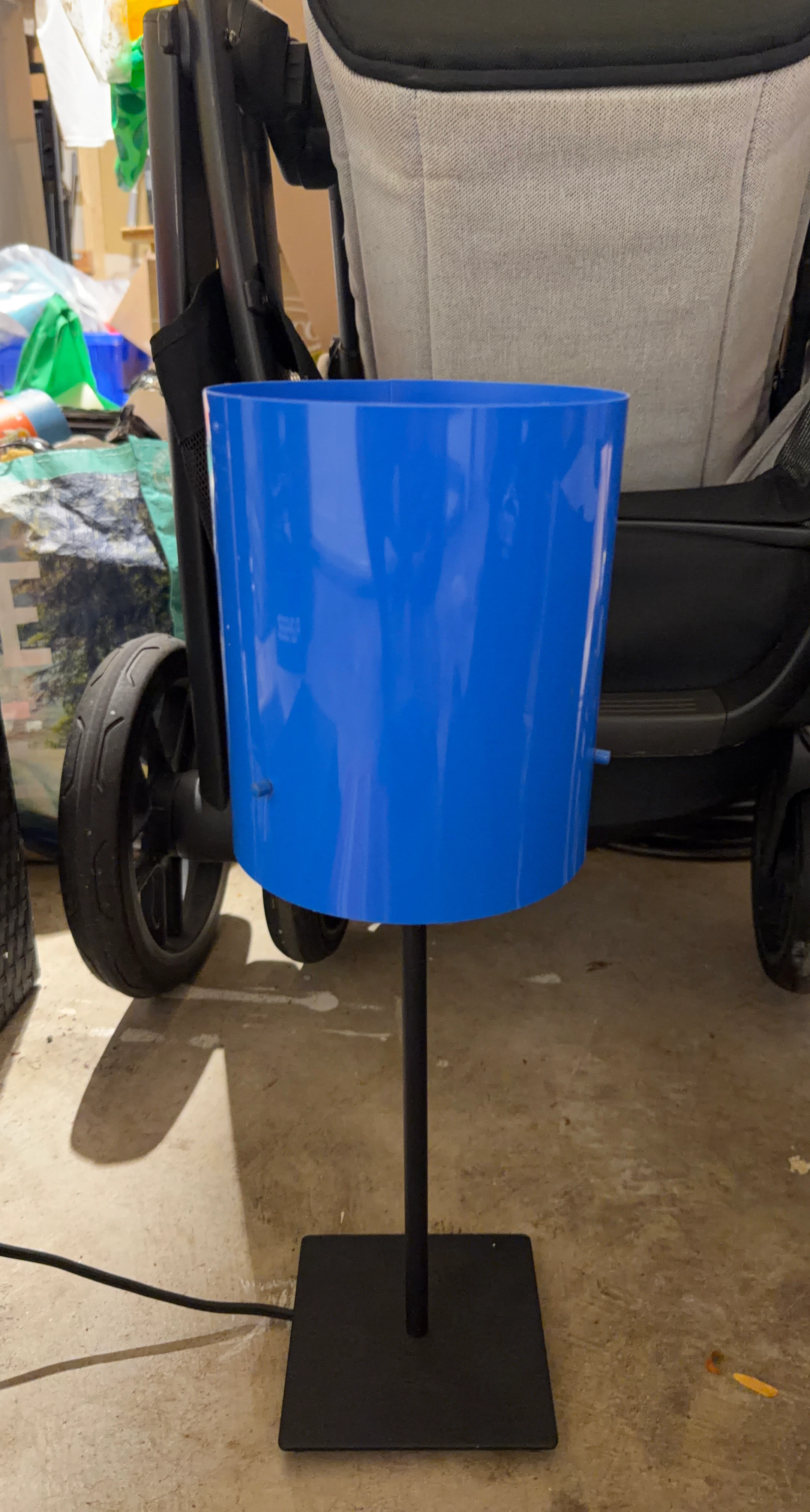 Blue Cylinder Table Lamp
