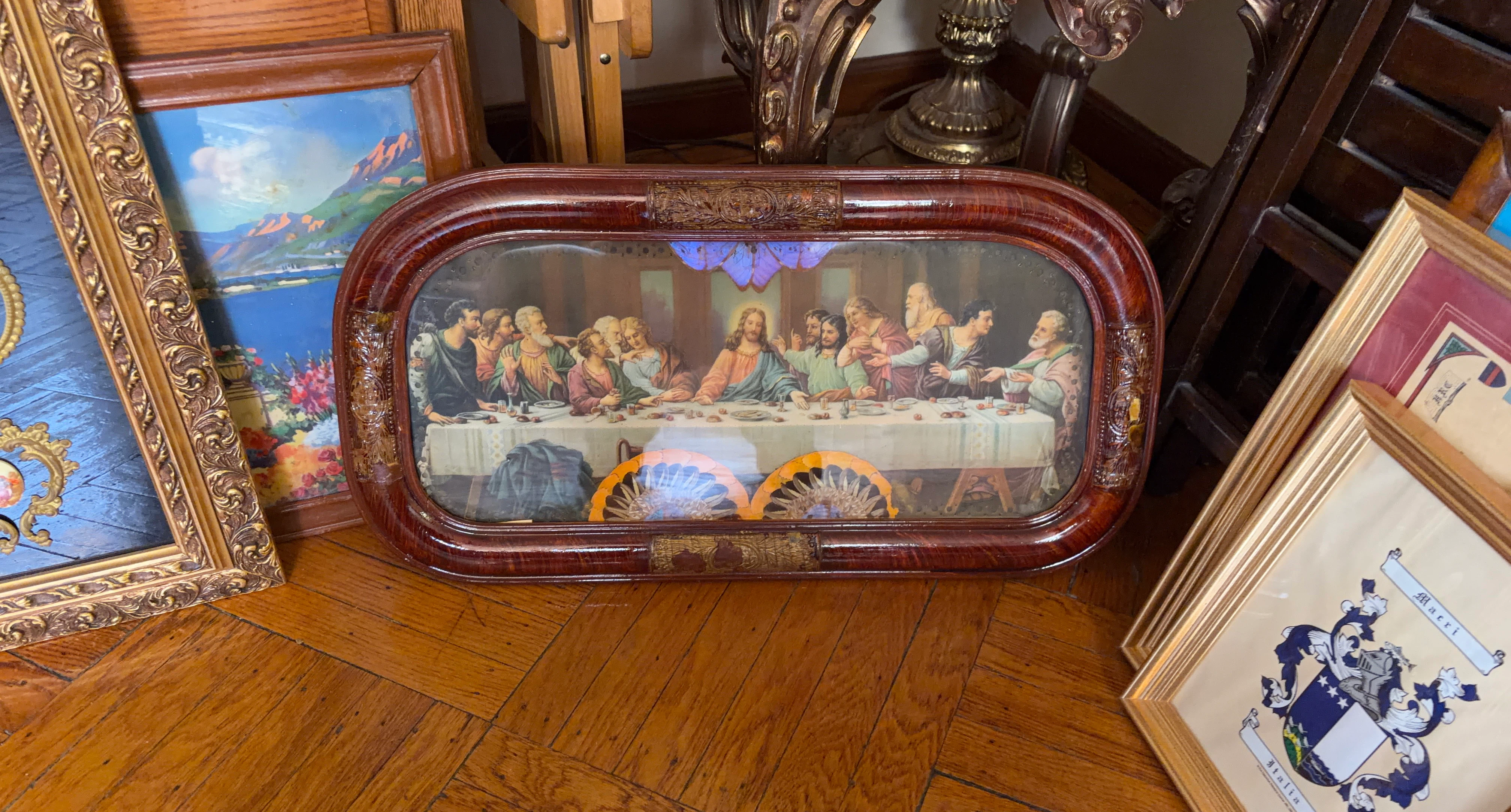 Vintage The Last Supper Framed Wall Art