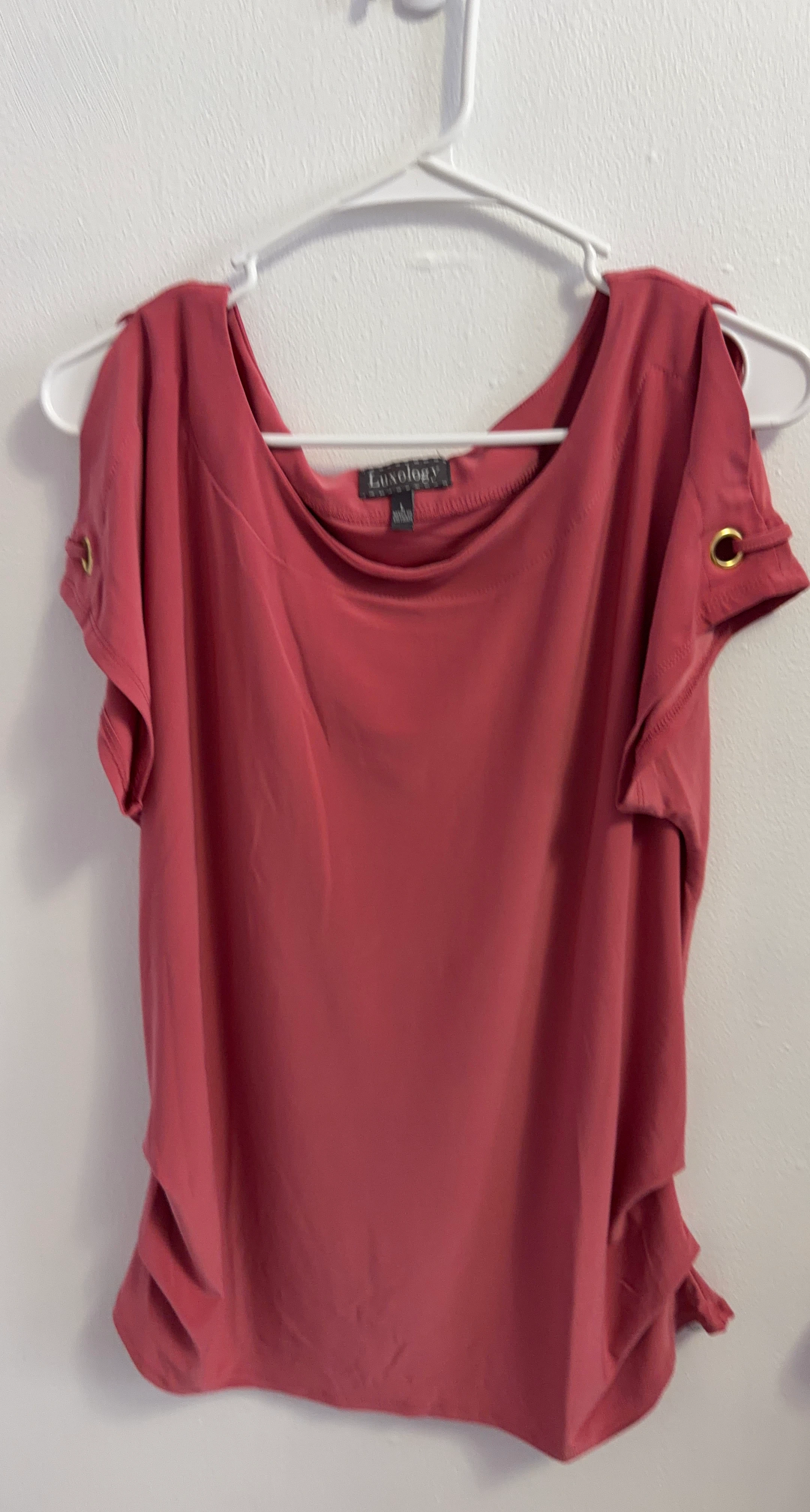 Luxology Mauve Blouse Size Large