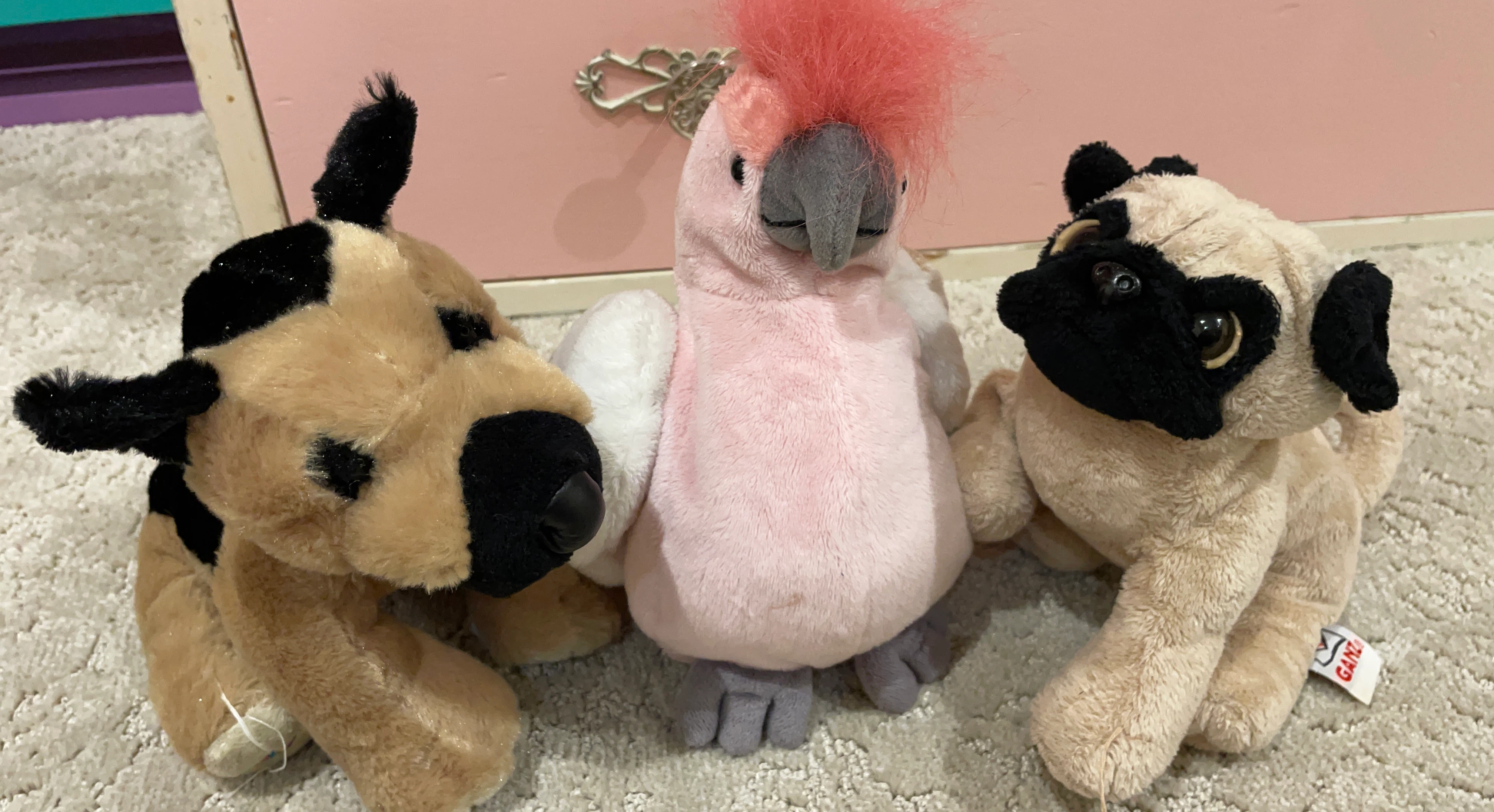 Set of 3 Ganz Webkinz Plush Toys