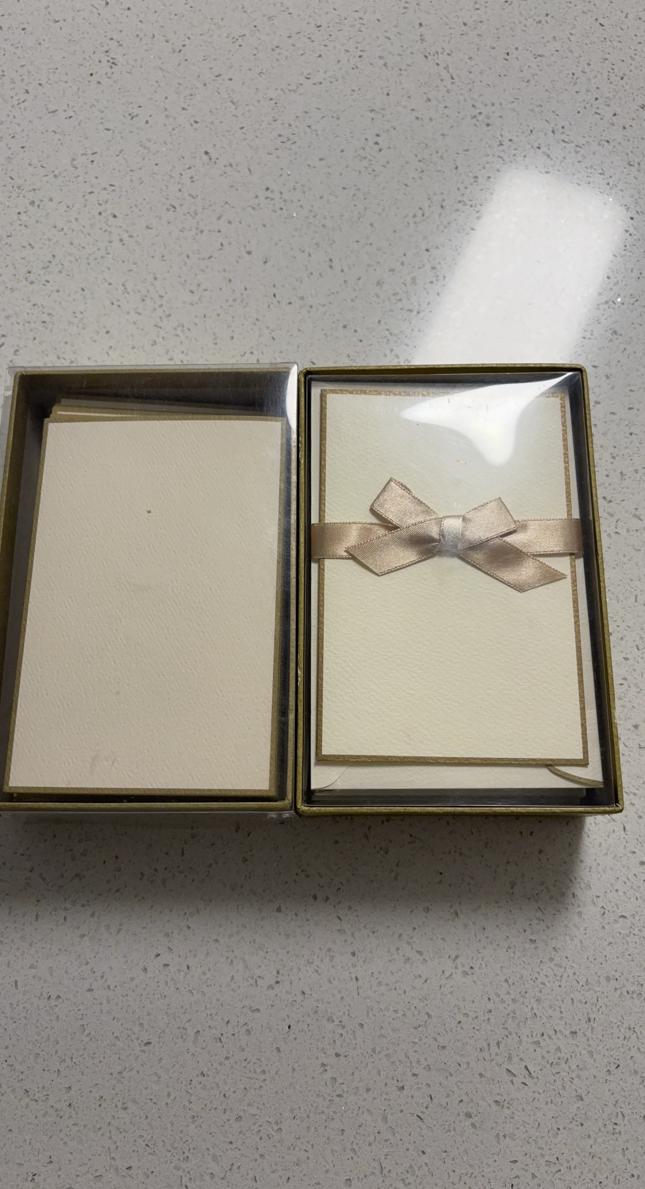Cream Stationery Set with Ribbon 2 Sets