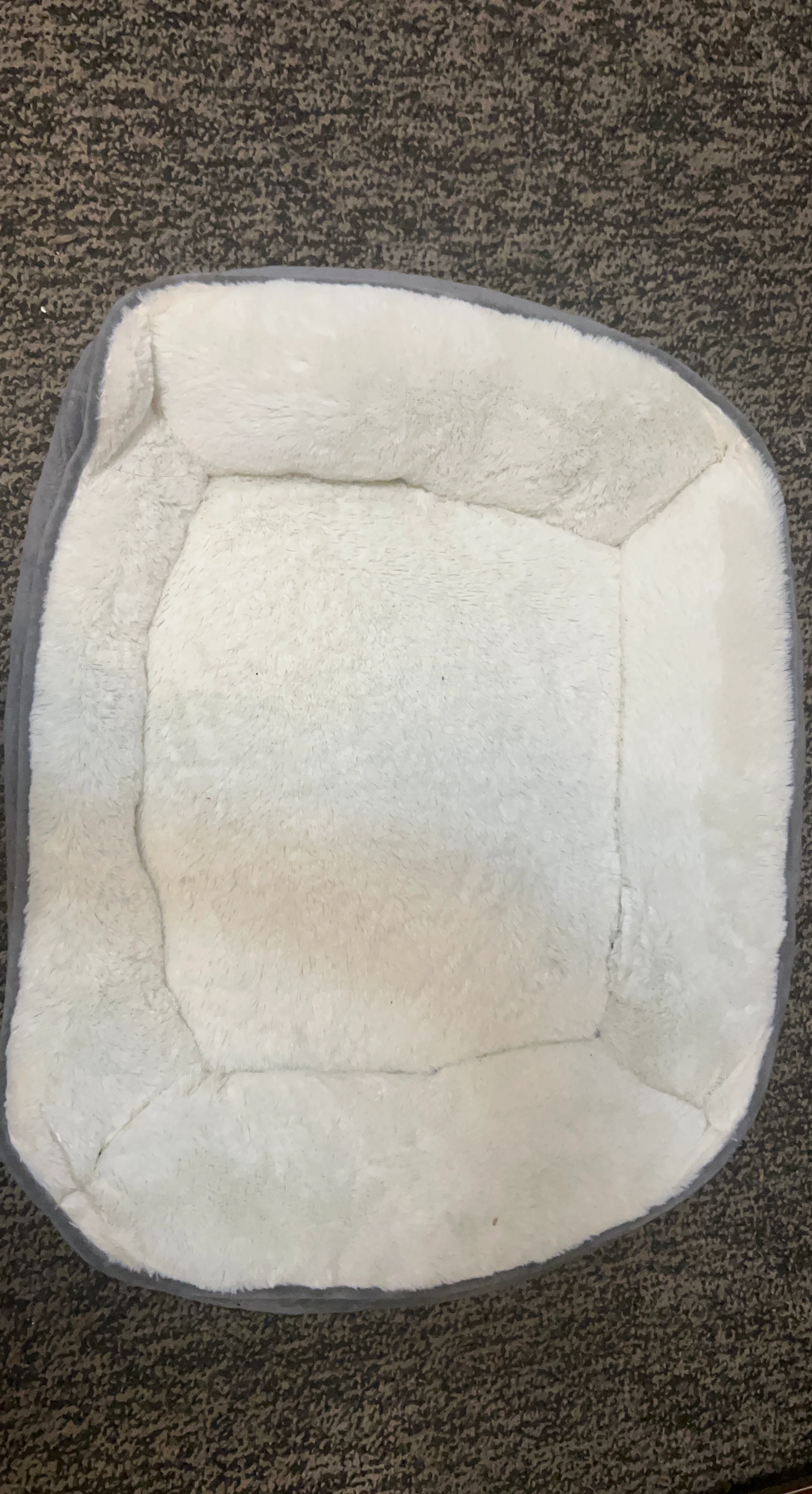 Small Pet Bed - Grey and White