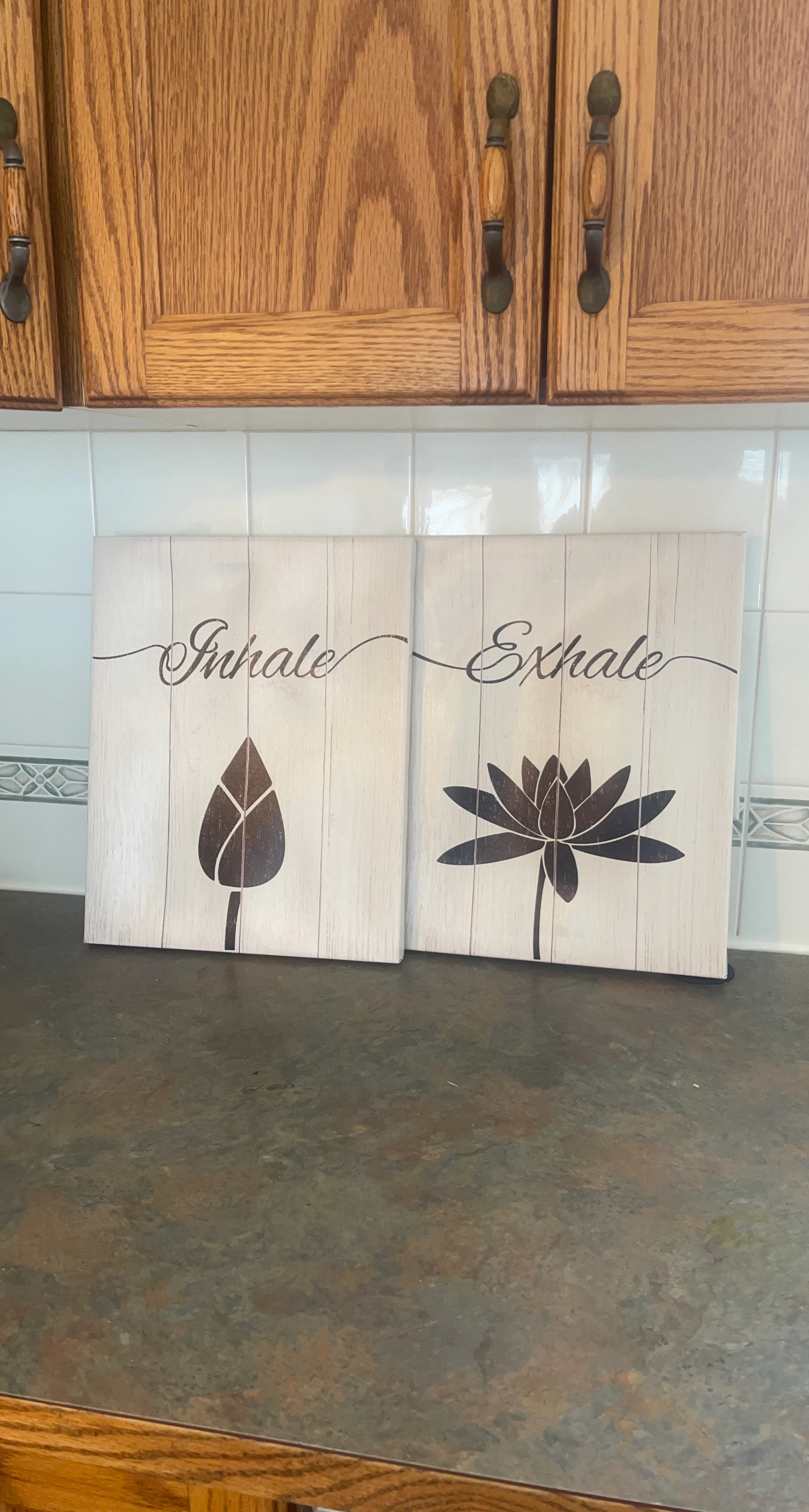 Inhale Exhale Canvas Wall Art Set