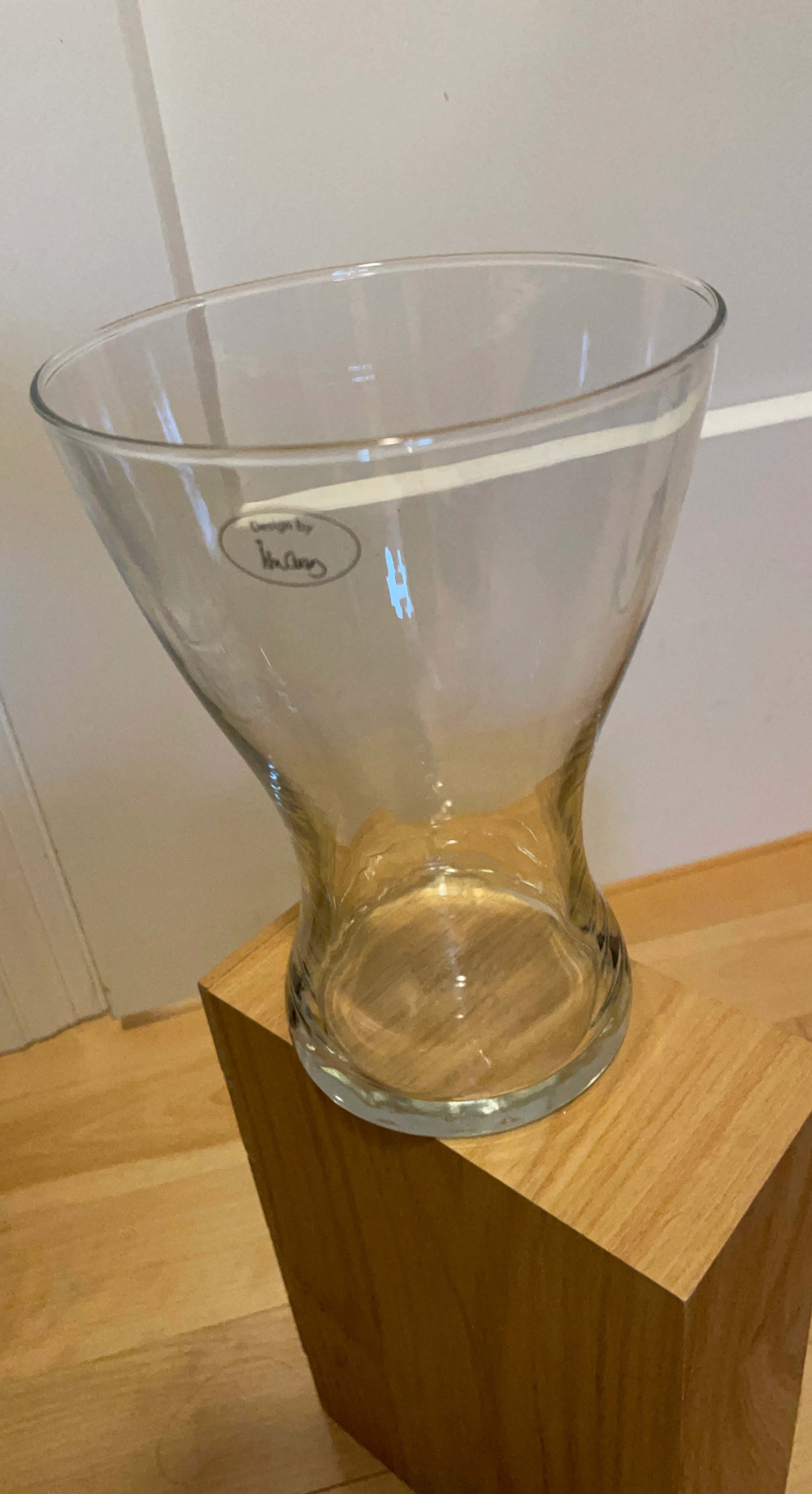 Holmegaard Design Clear Glass Vase