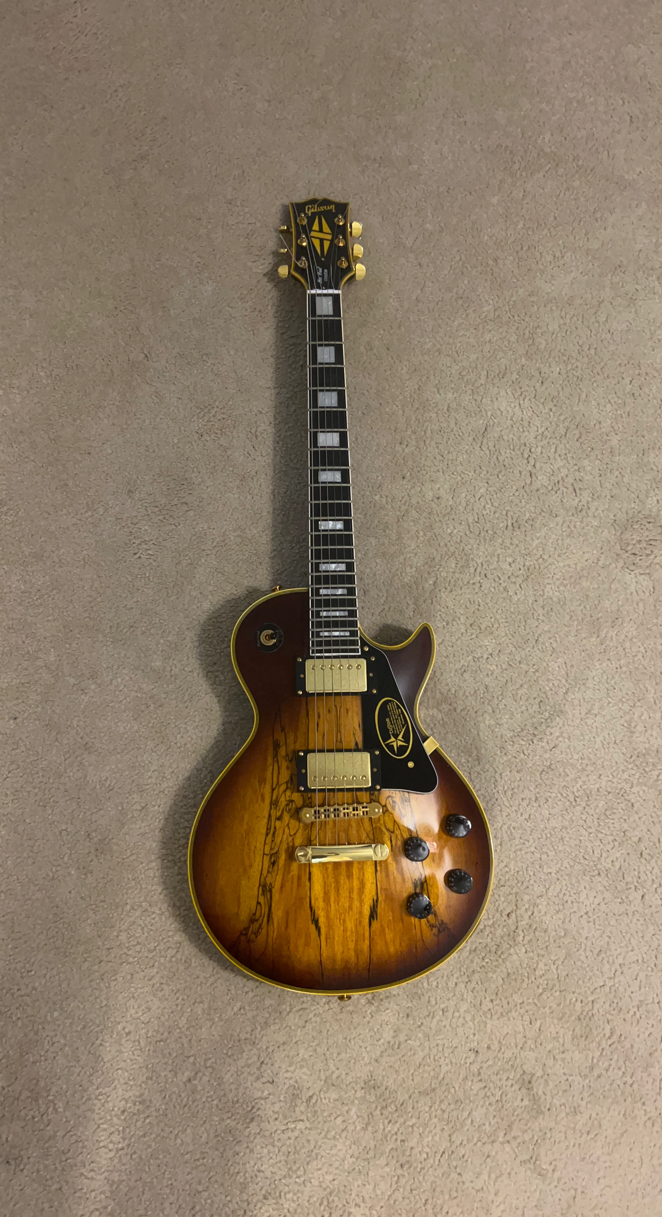 Copy of a Gibson Les Paul Custom Electric Guitar