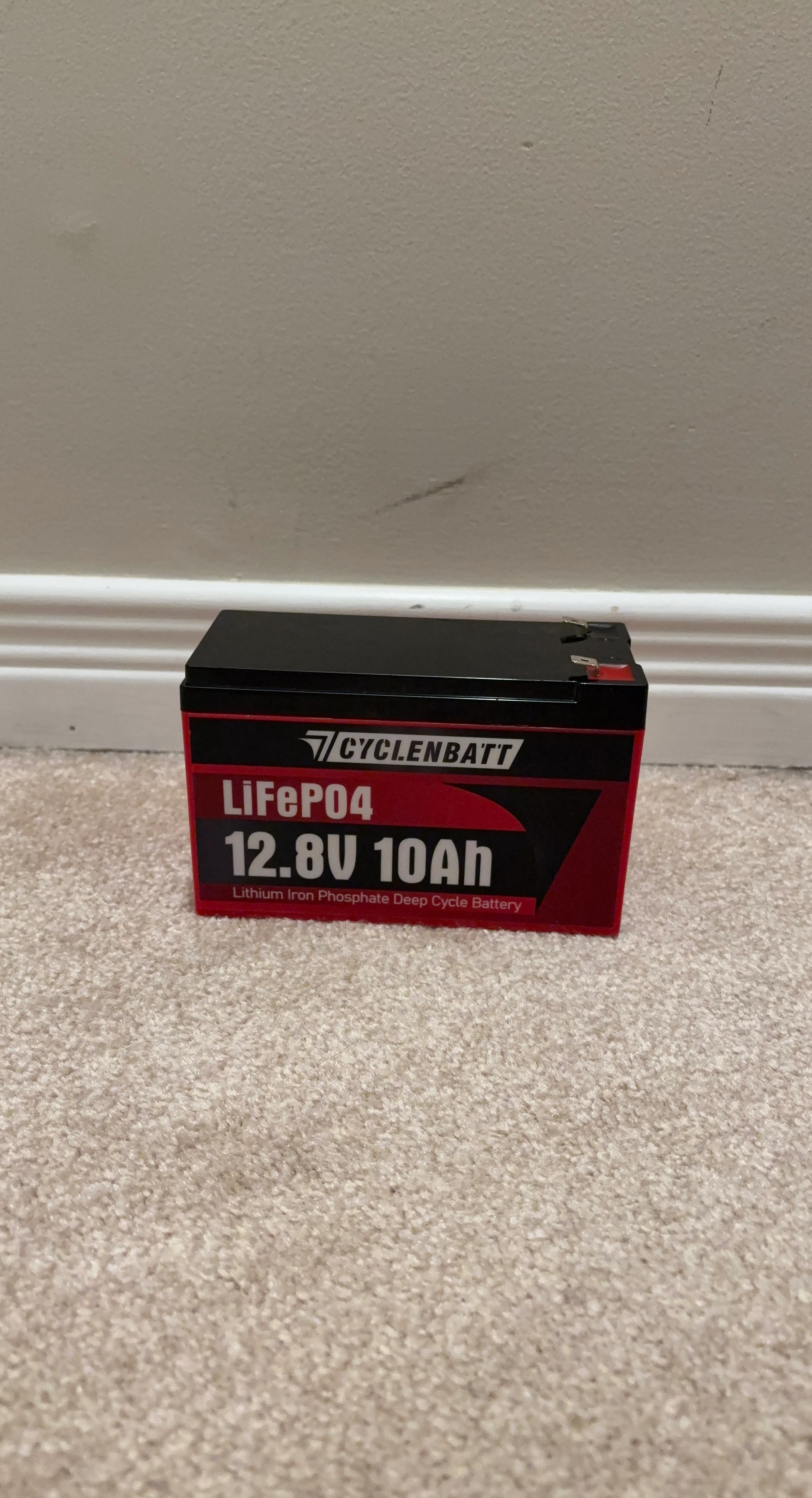 Cyclenbatt LiFePO4 12.8V 10Ah Deep Cycle Battery