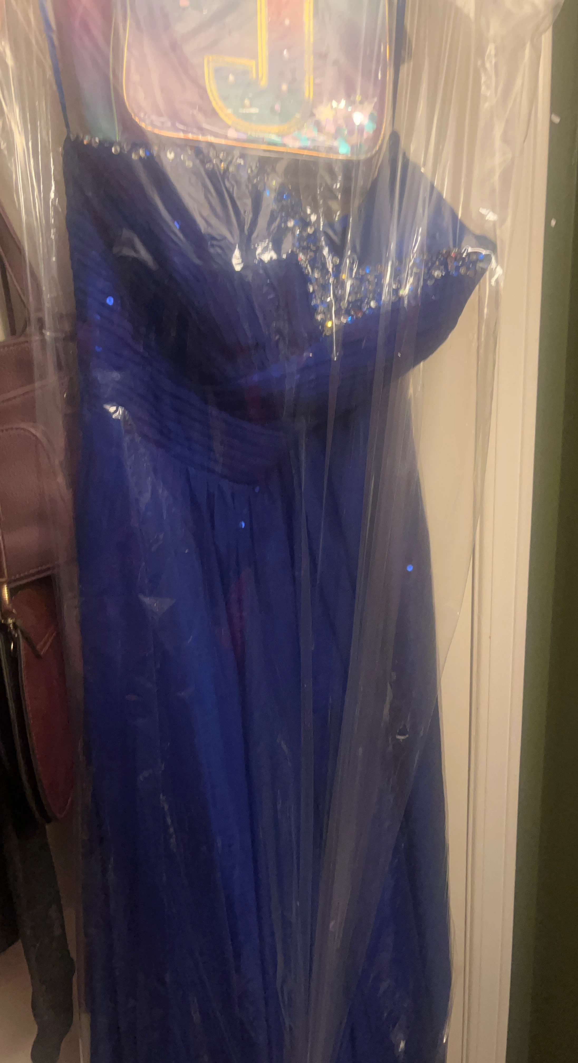 Royal Blue Evening Dress with Sequins