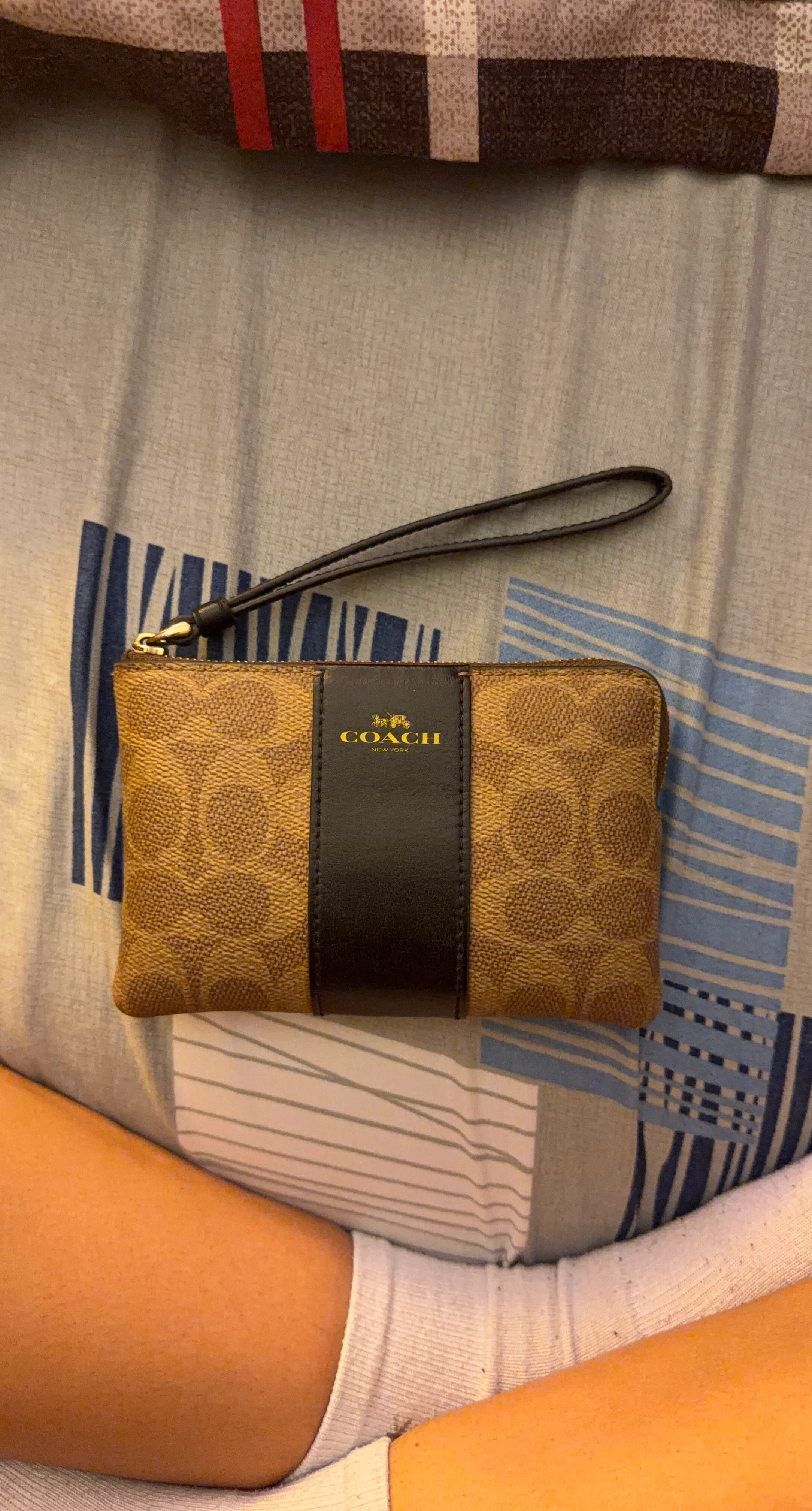 Coach Signature Canvas Wristlet