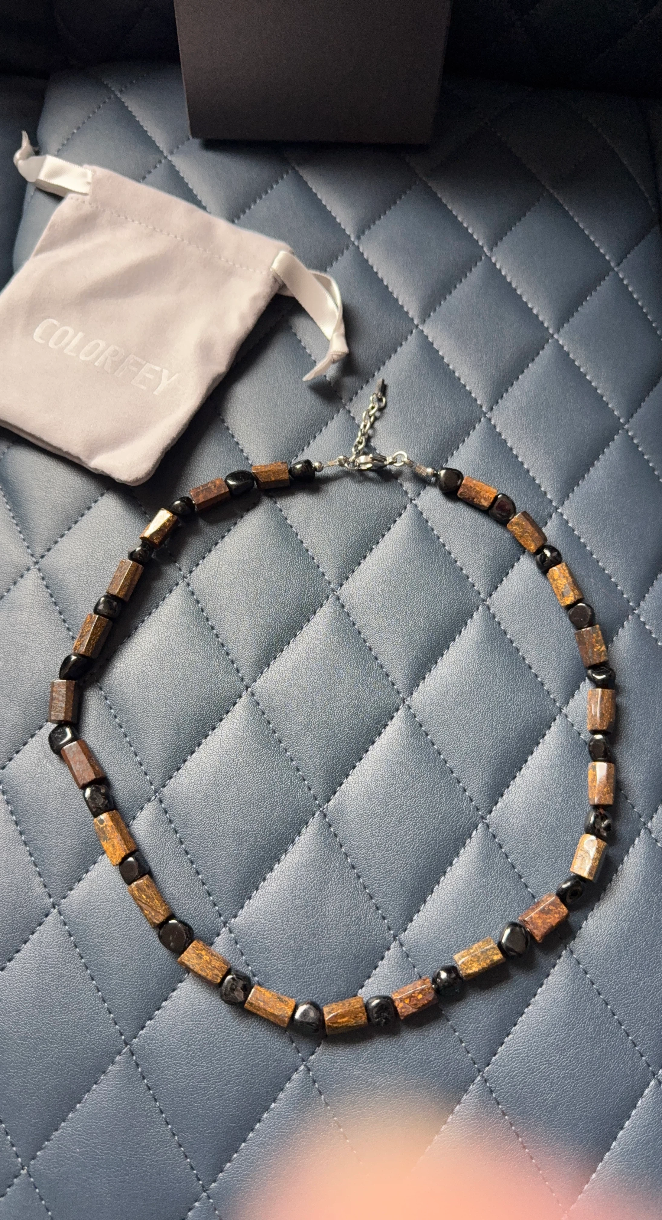Men’s Double Energy Stone Necklace