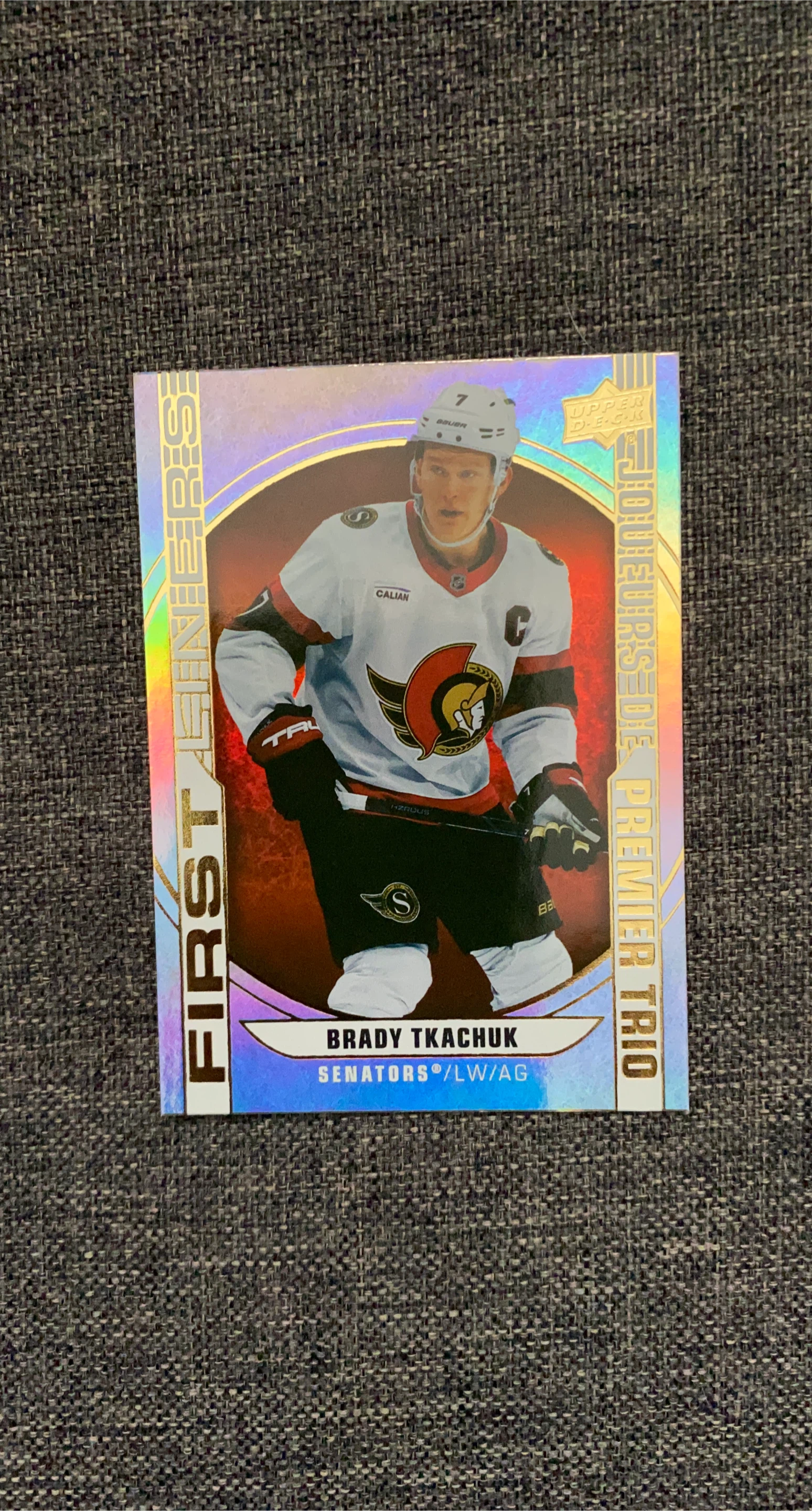 Upper Deck Brady Tkachuk First Liners Trading Card