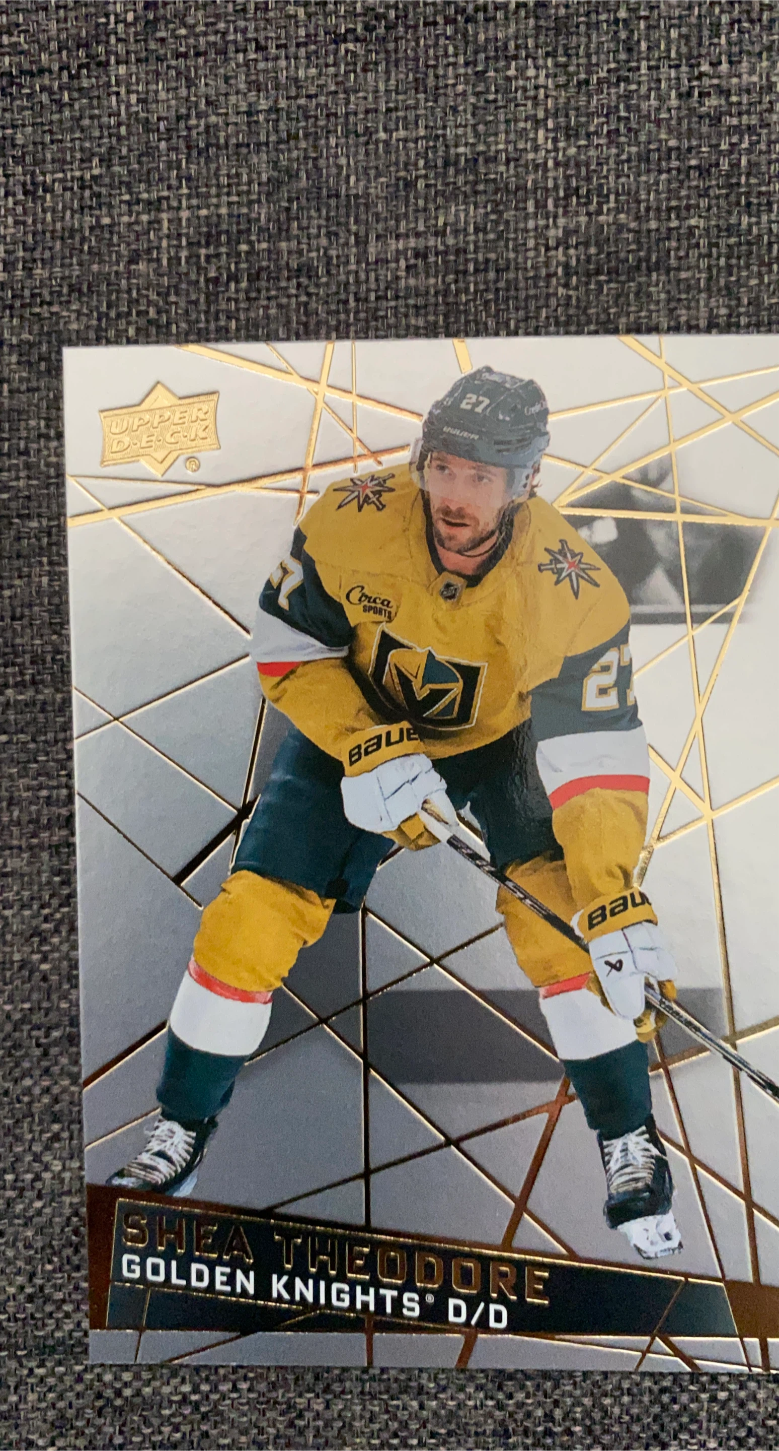 Shea Theodore Golden Knights Upper Deck Trading Card