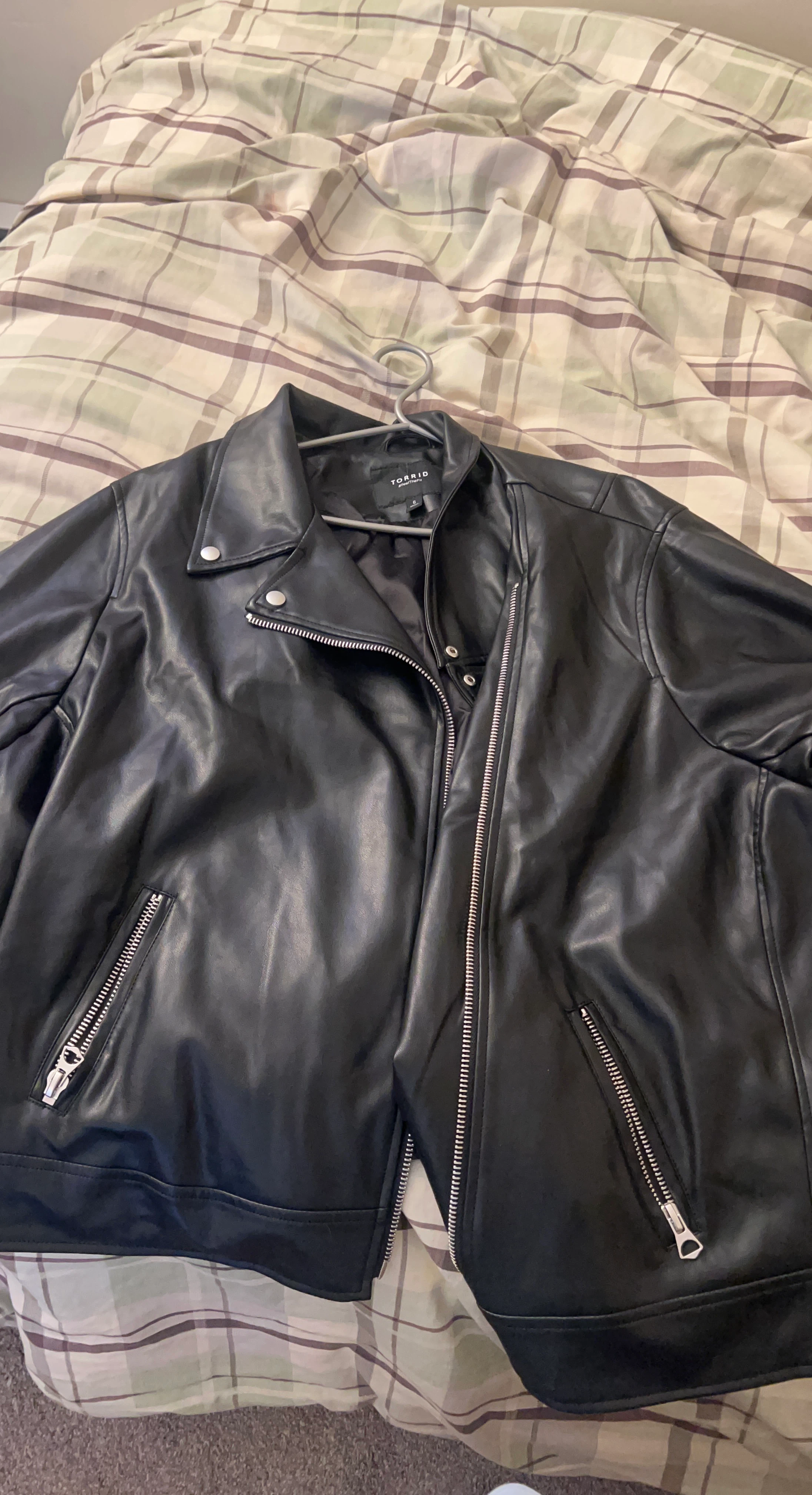 Torrid Black Faux Leather Moto Jacket