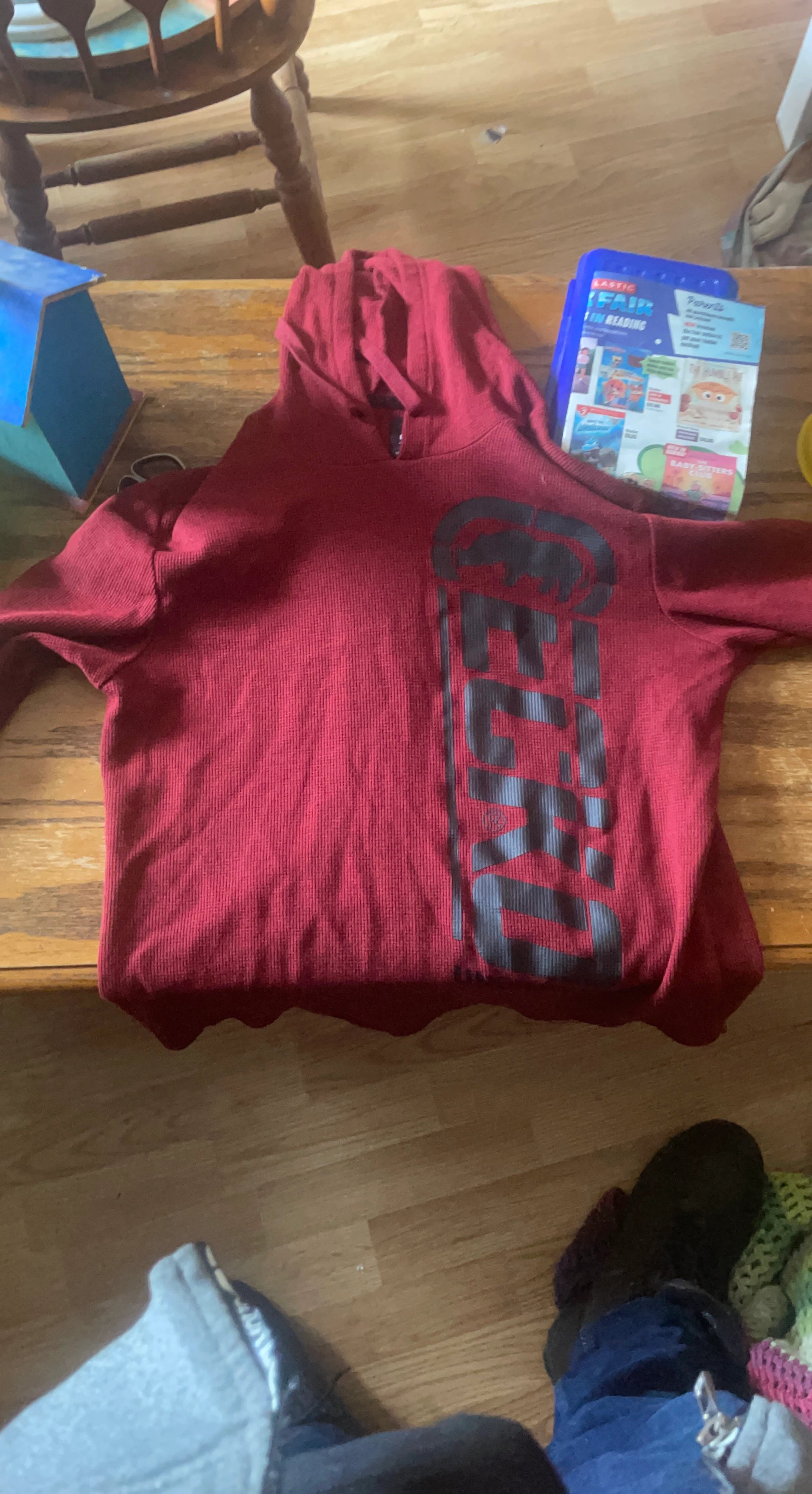 Ecko Unltd. Red Waffle Knit Hoodie