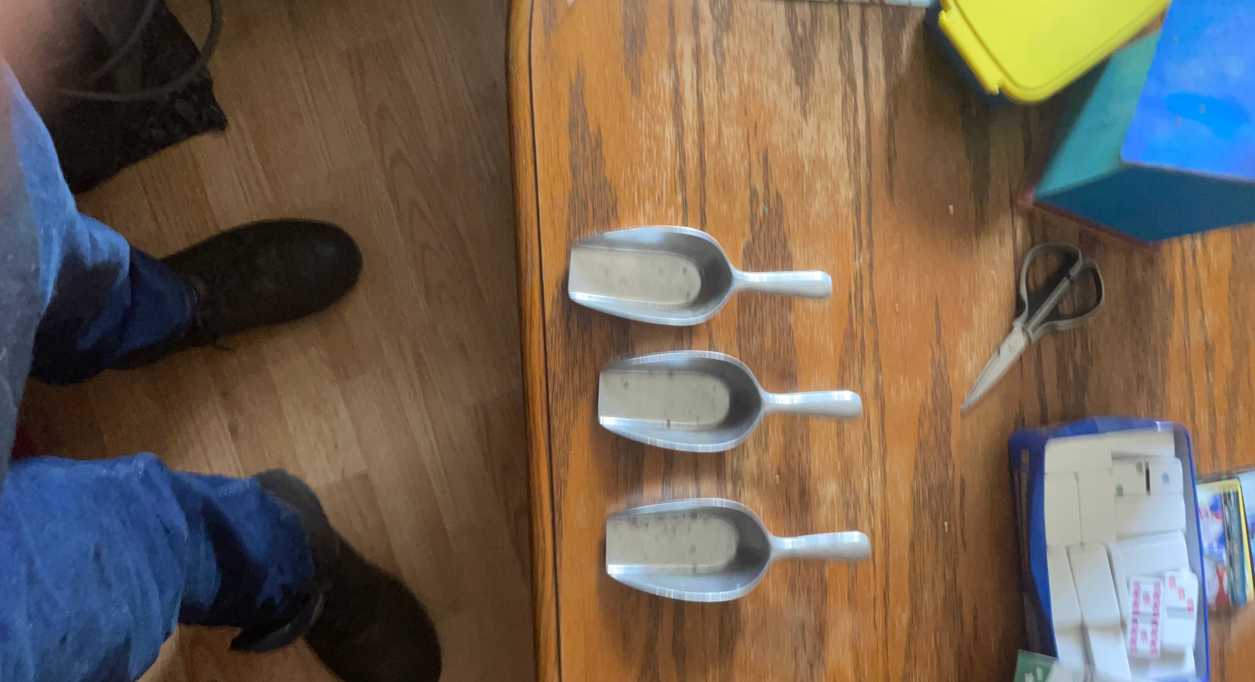 Set of Three Metal Scoops