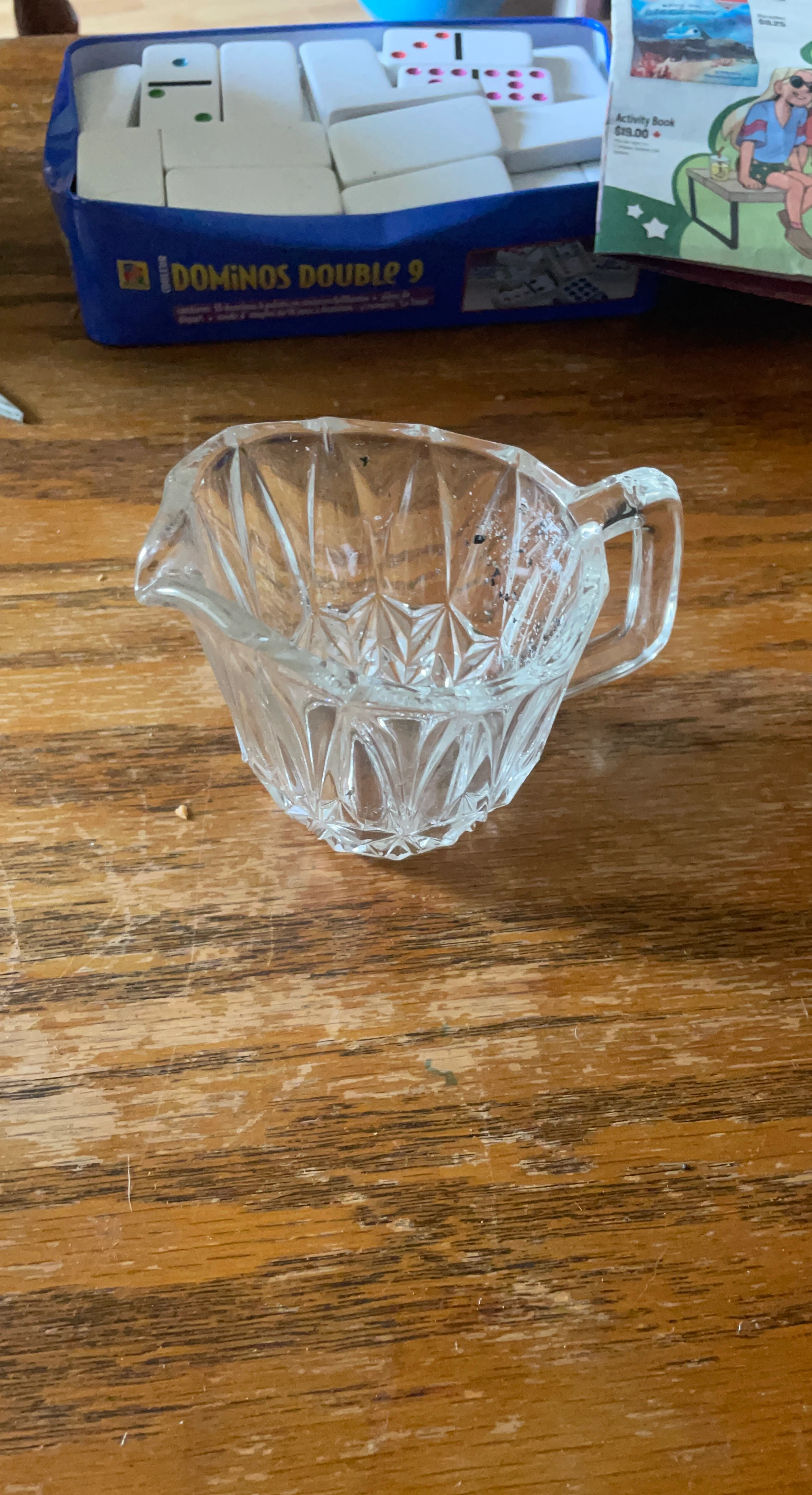 Clear Glass Creamer Pitcher