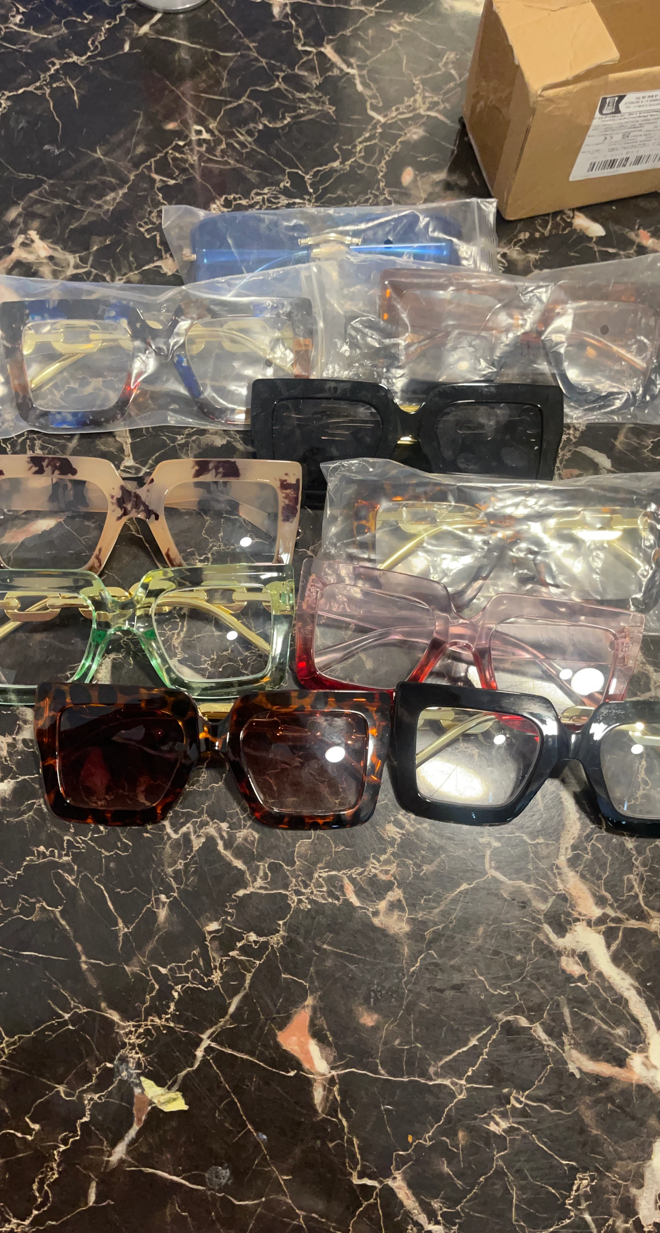 Assorted Oversized Square Fashion Glasses