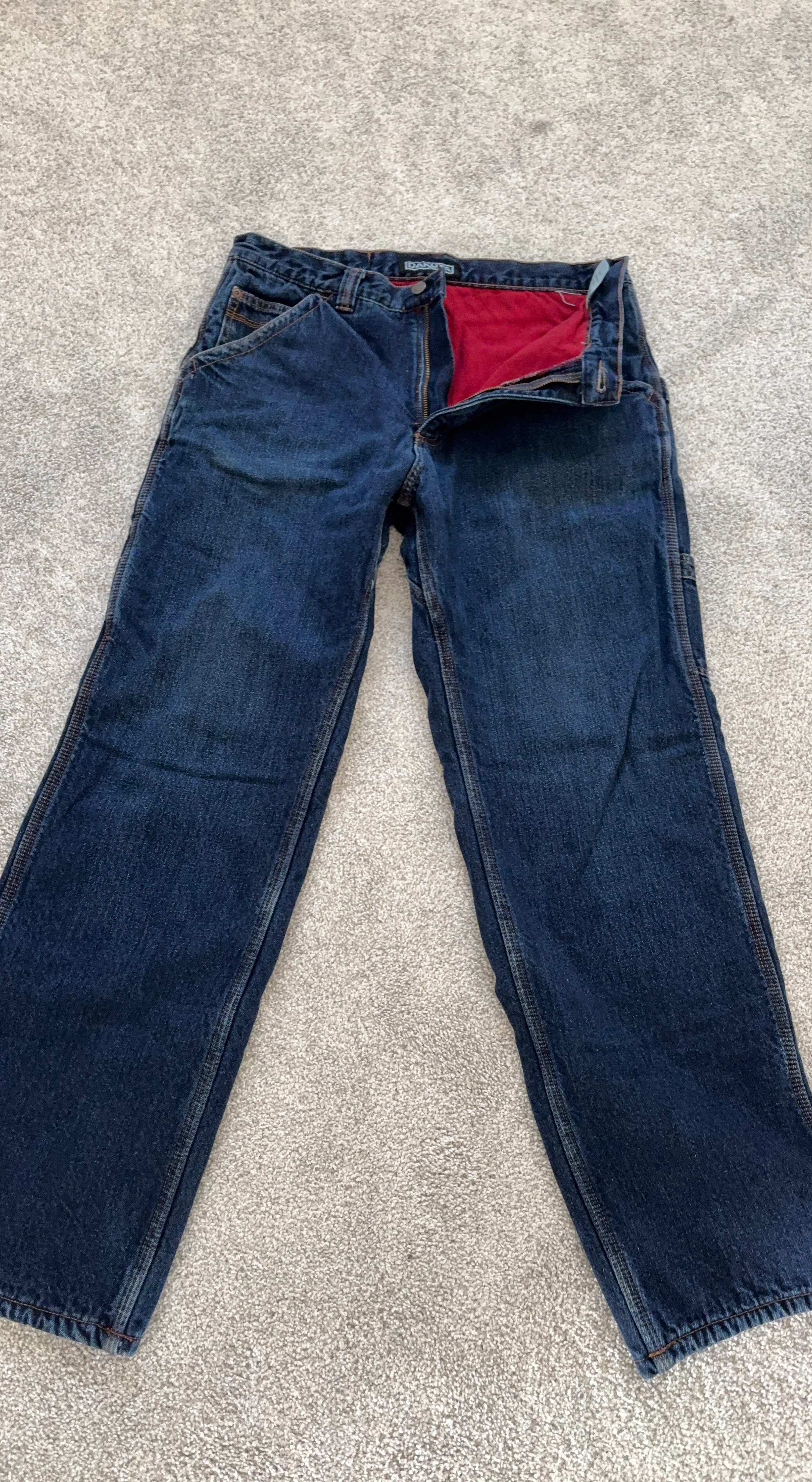 Dakota Flannel-Lined Work Jeans 34x32