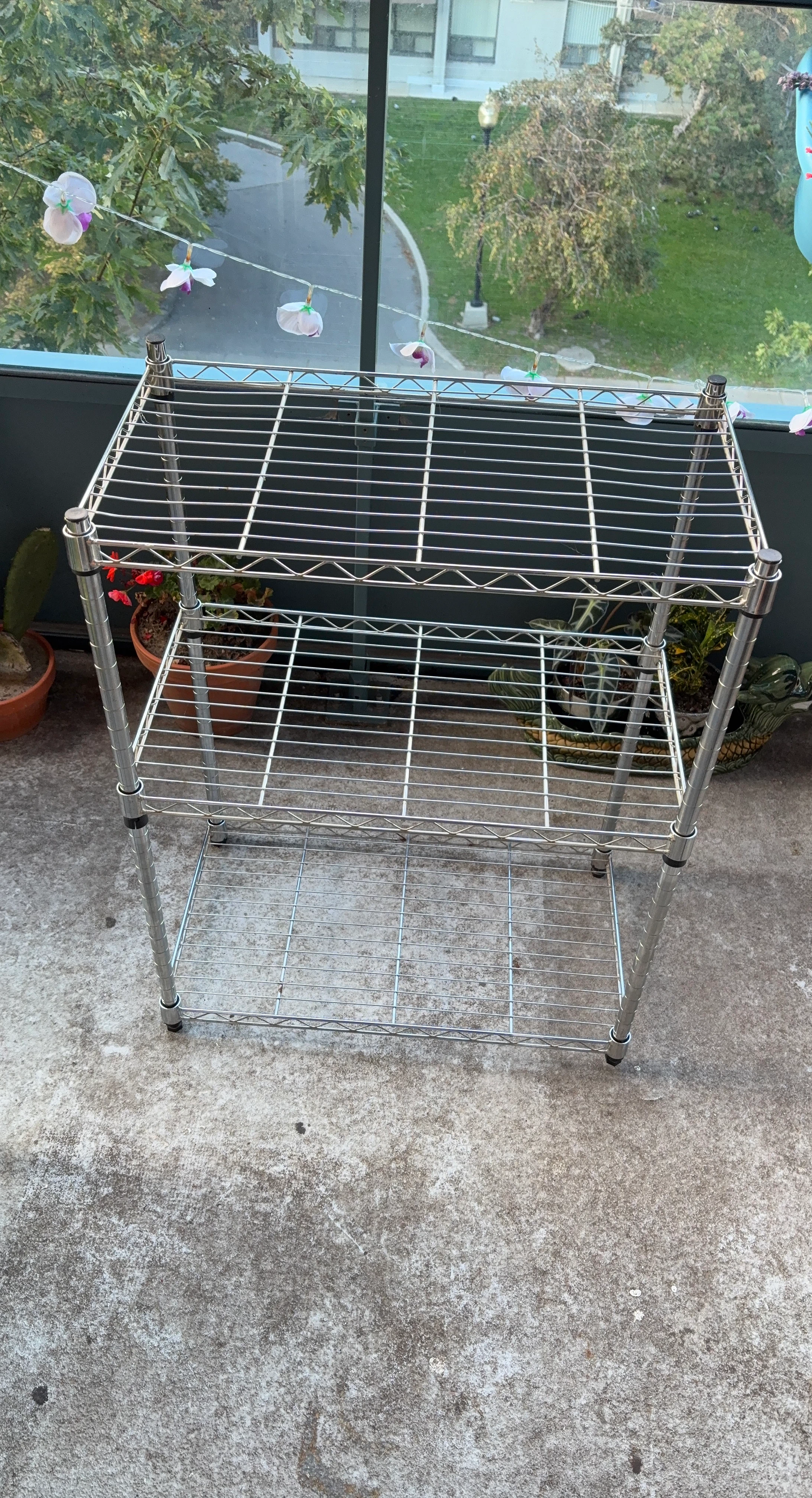 2- 3-Tier Chrome Wire Storage Shelving Unit