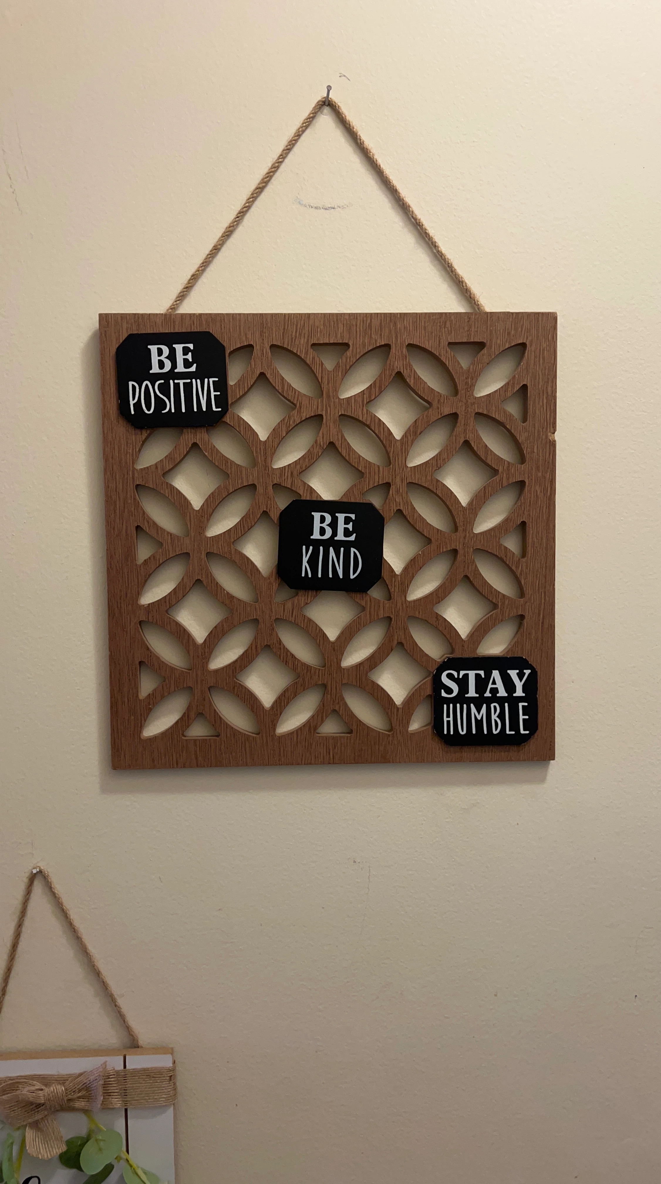 Be Positive Be Kind Stay Humble Wooden Wall Decor