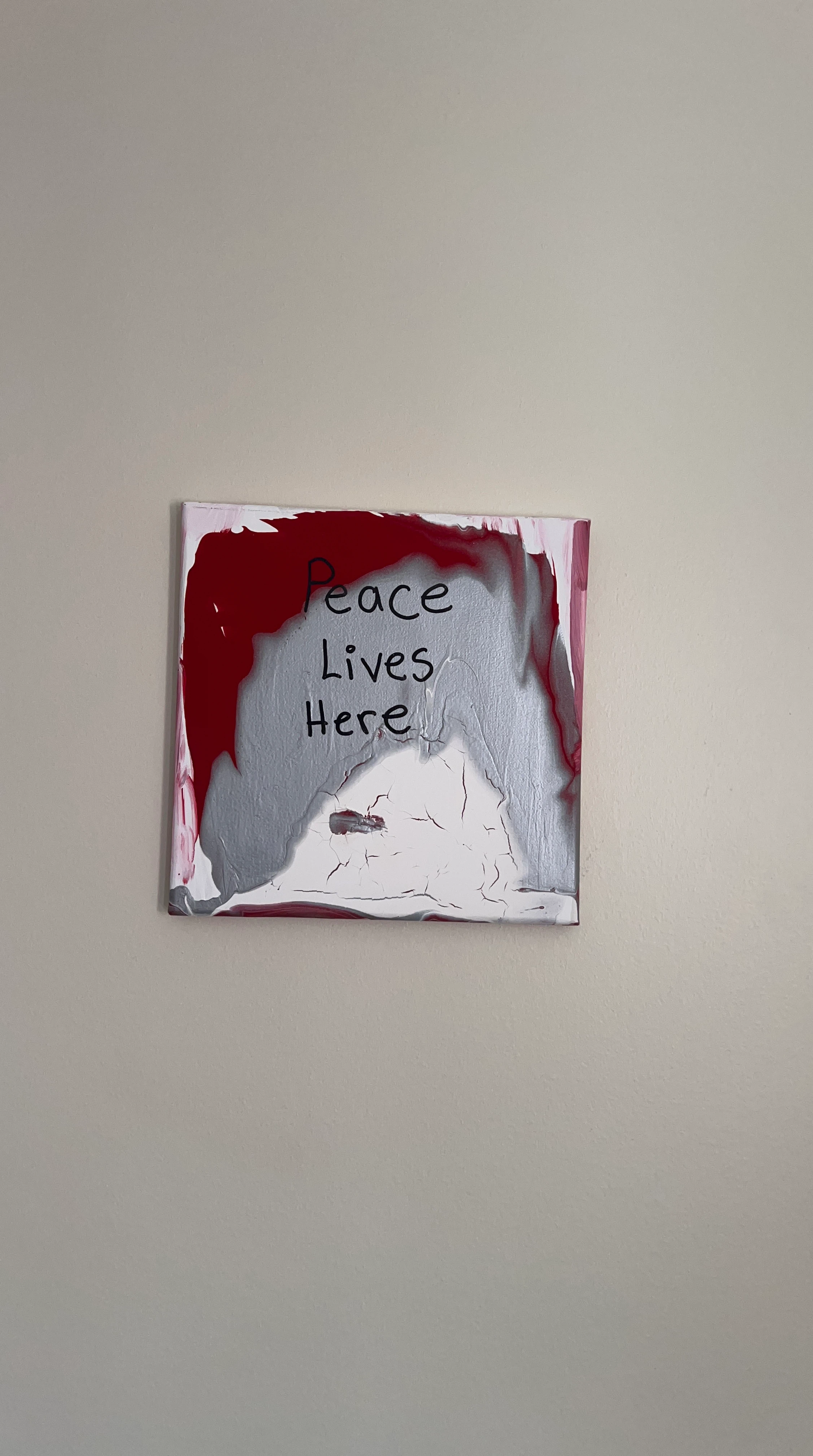 Hand-Painted Canvas Art - Peace Lives Here