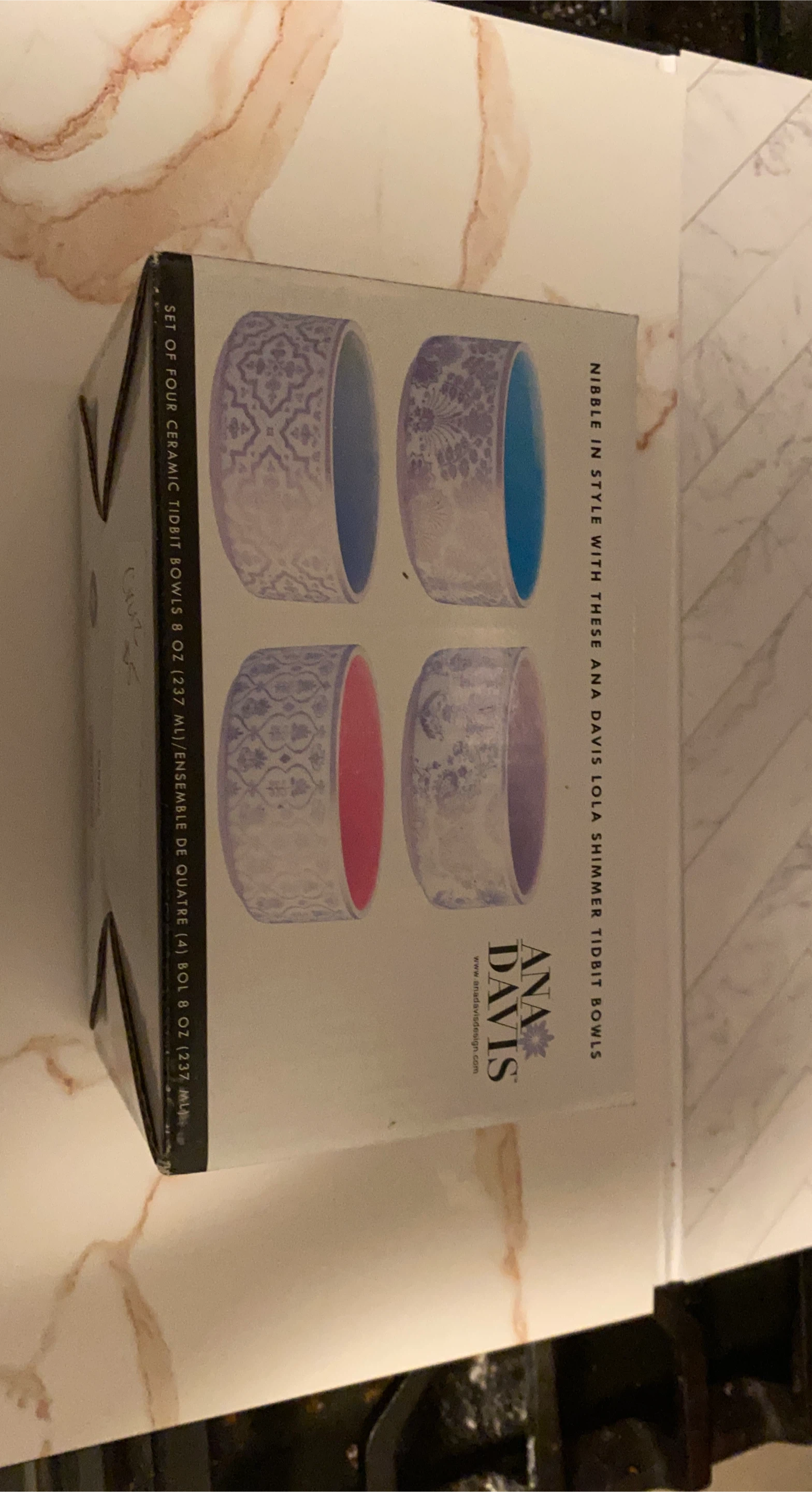Ana Davis Lola Shimmer Tidbit Bowls Set of 4