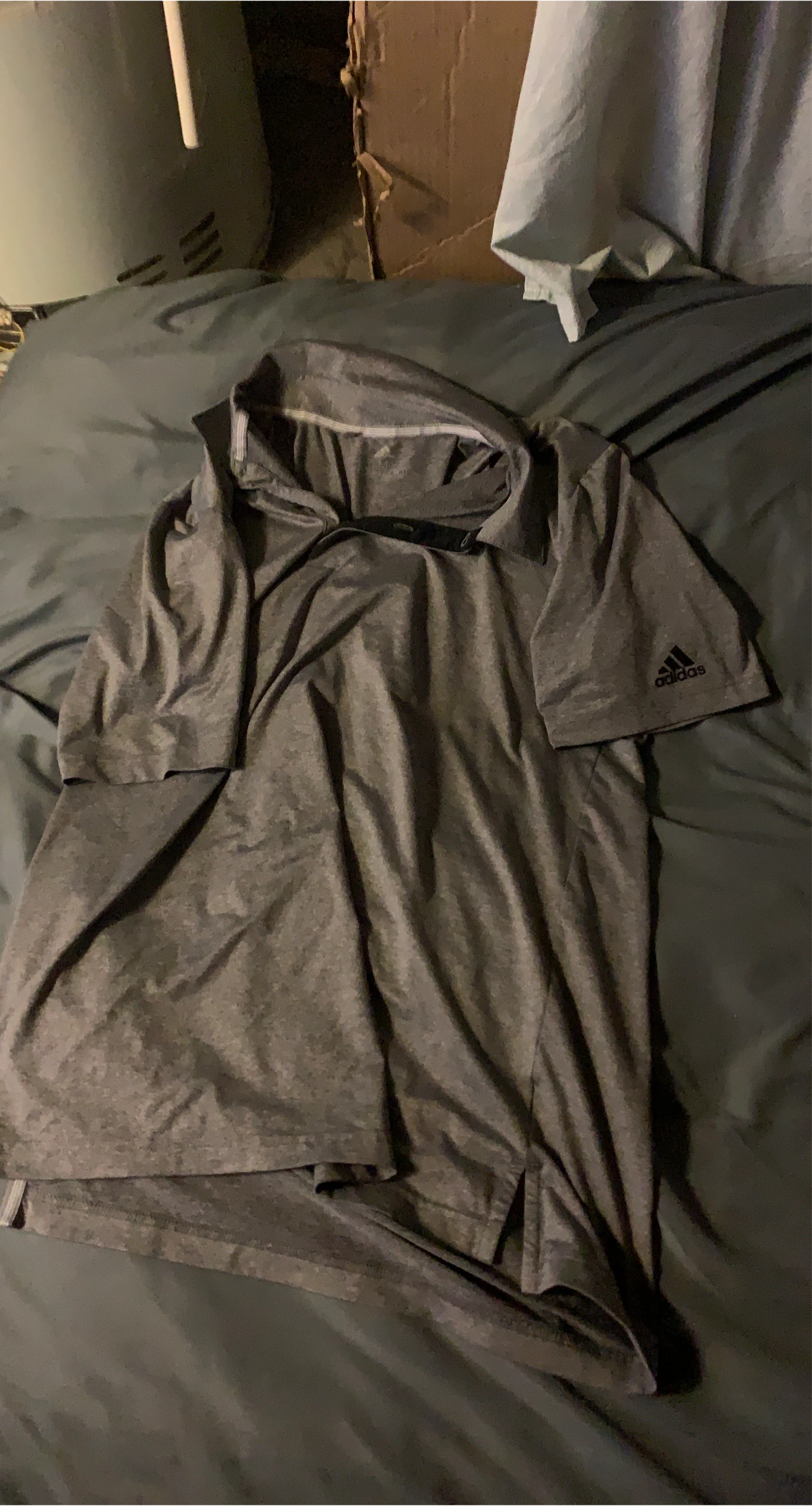 Adidas grey polo shirt