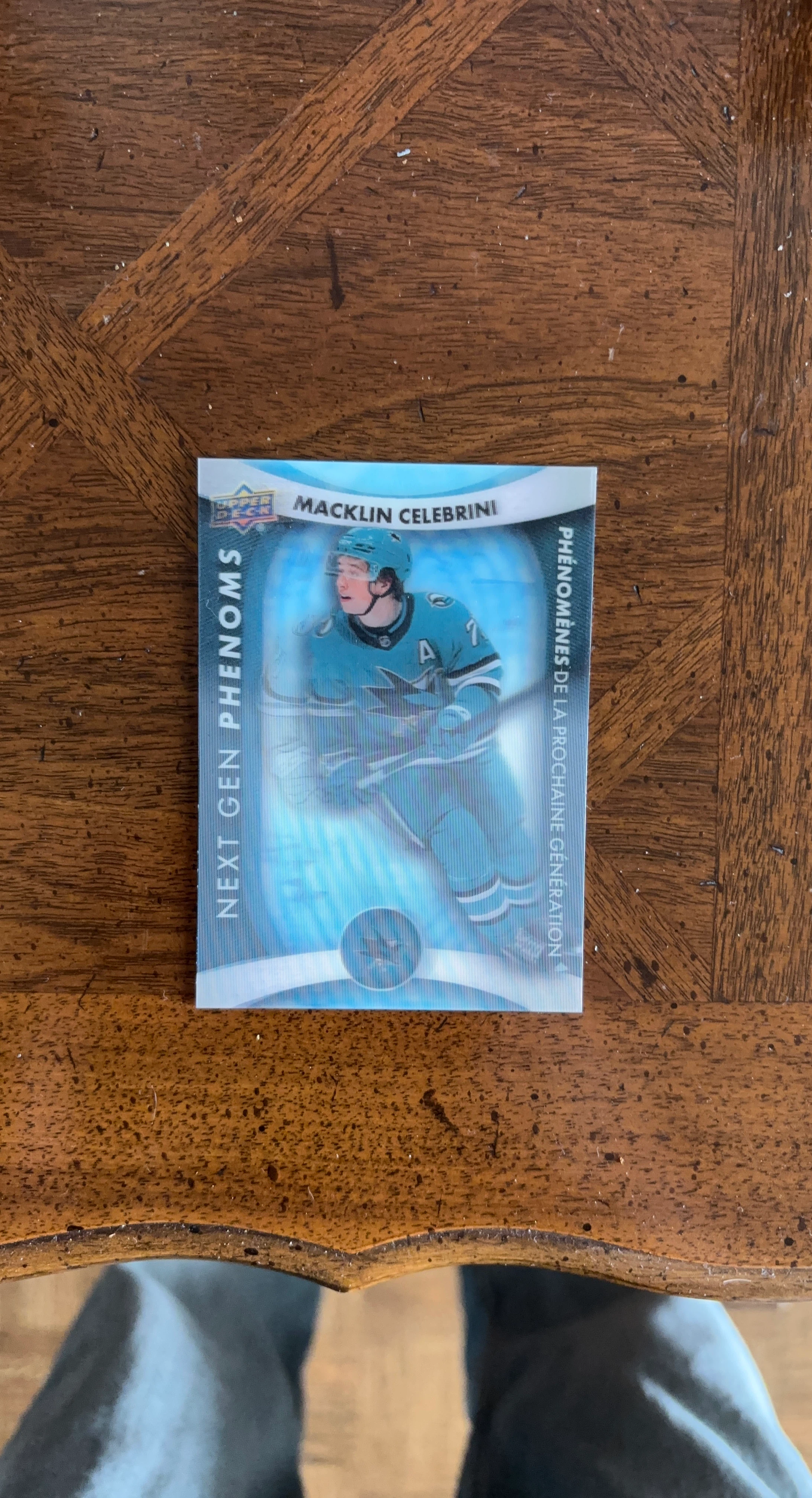 Macklin Celebrini Upper Deck Next Gen Phenoms Card