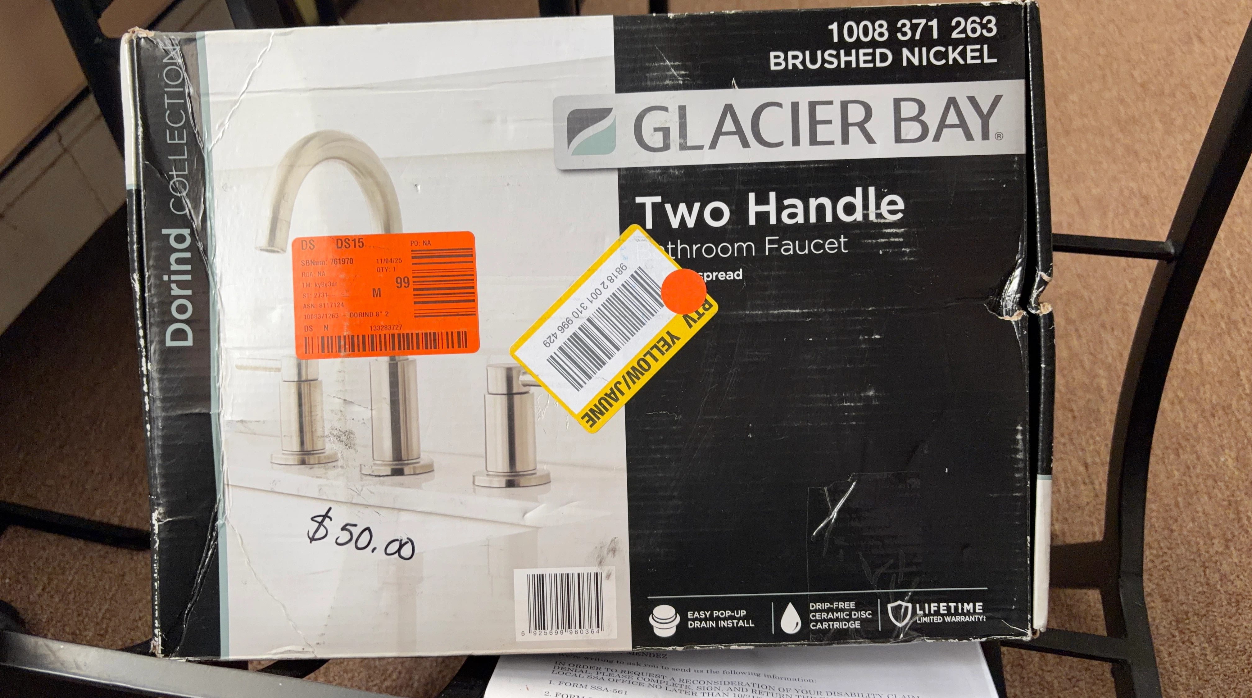 Glacier Bay Dorind Two Handle Bathroom Faucet