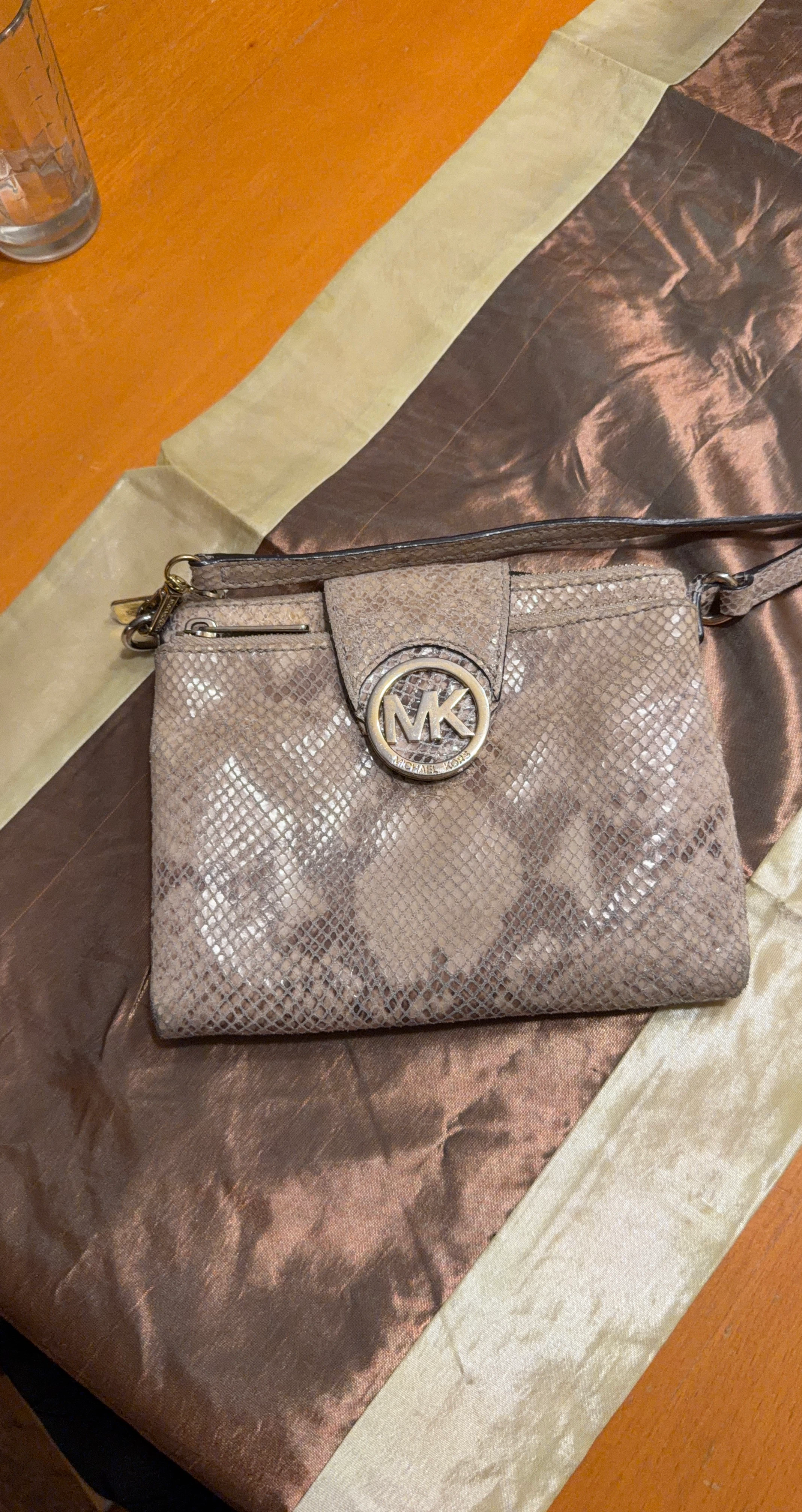 Michael Kors Snake Print Crossbody Bag