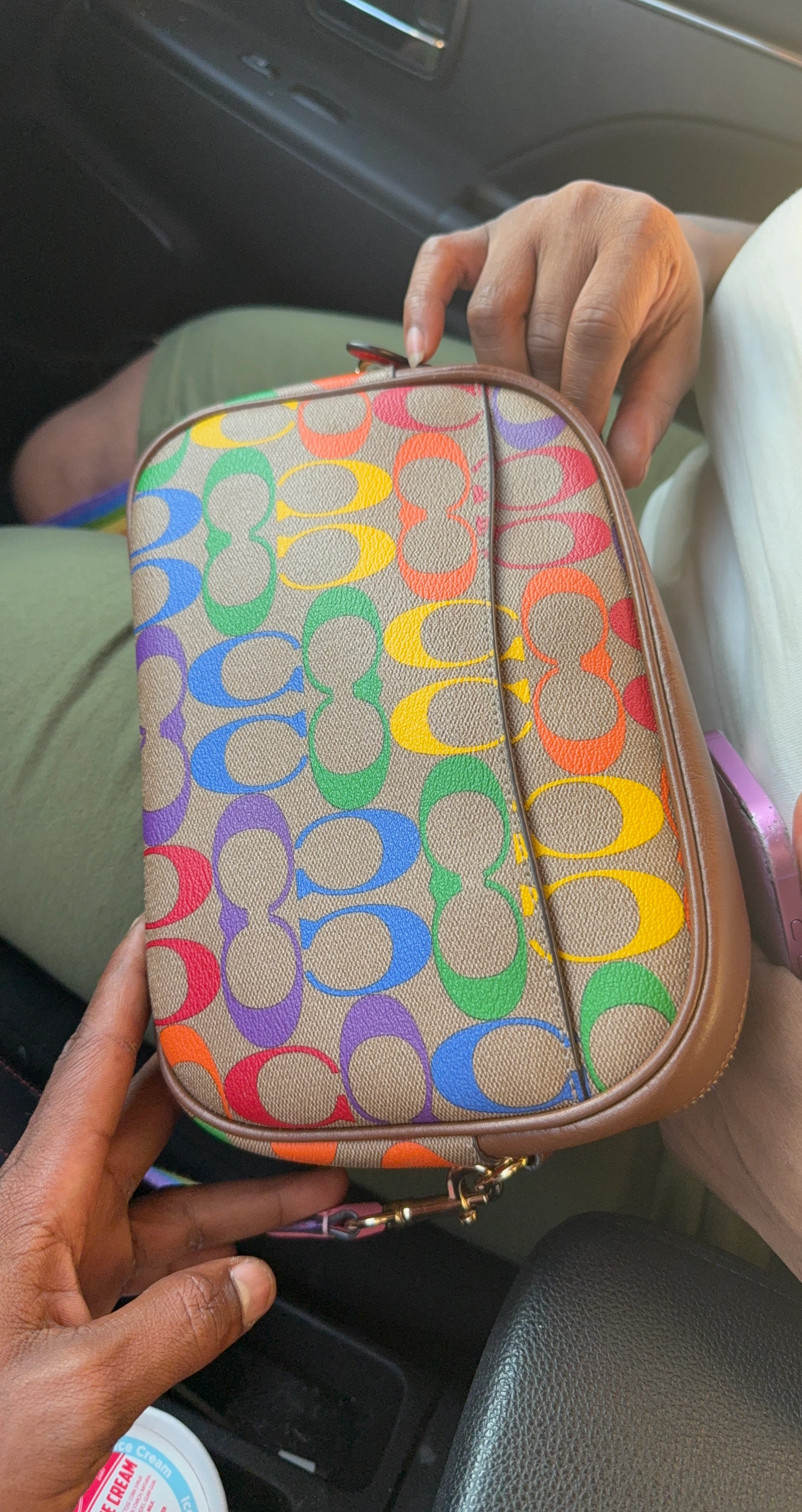 Coach Signature Rainbow Camera Bag