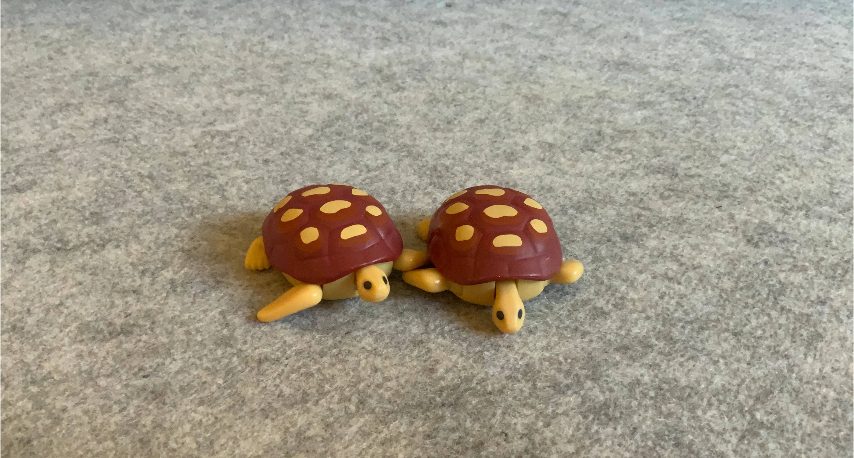 Two Small Turtle Figurines
