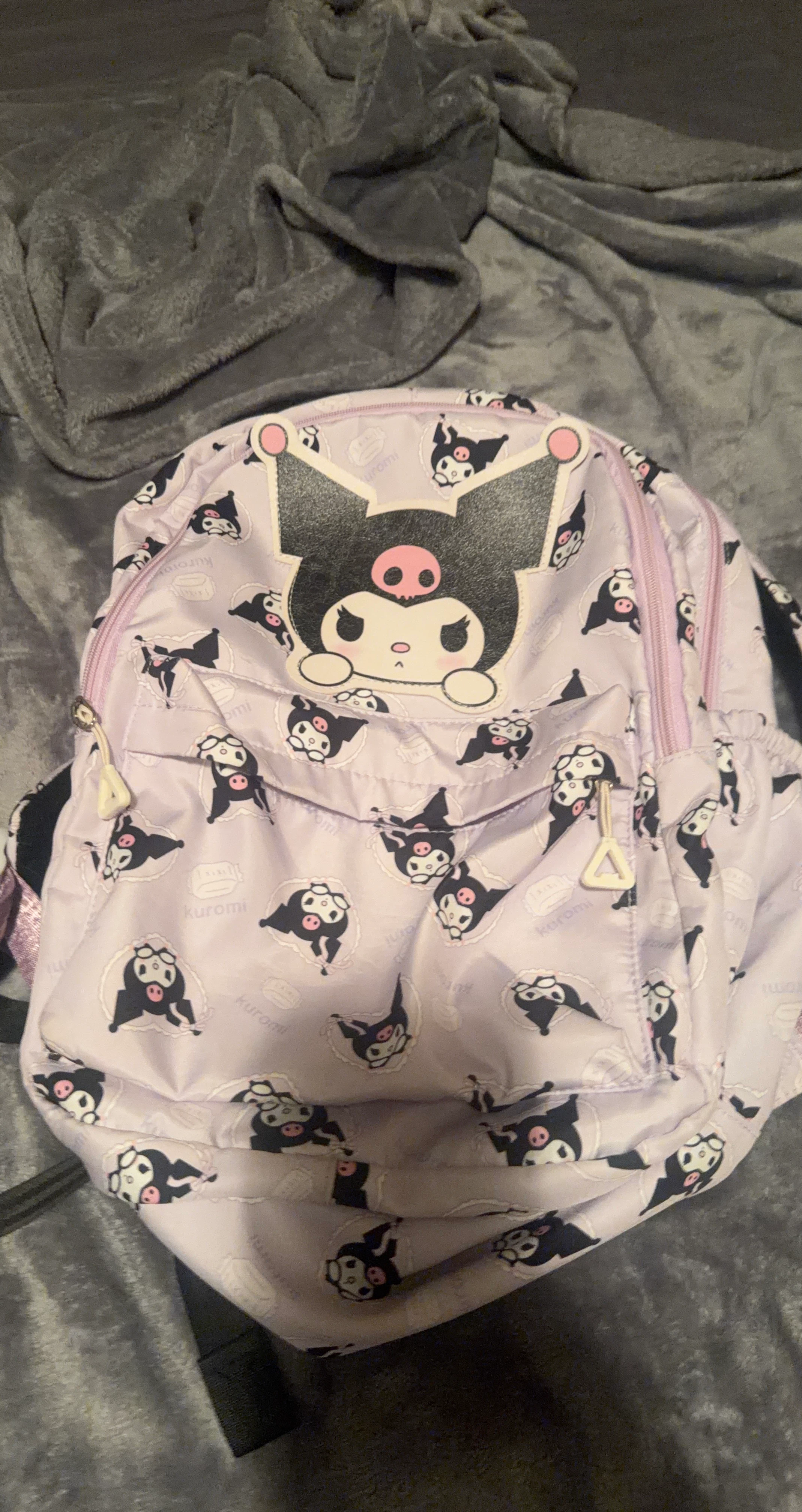 Kuromi Lavender Pattern Backpack
