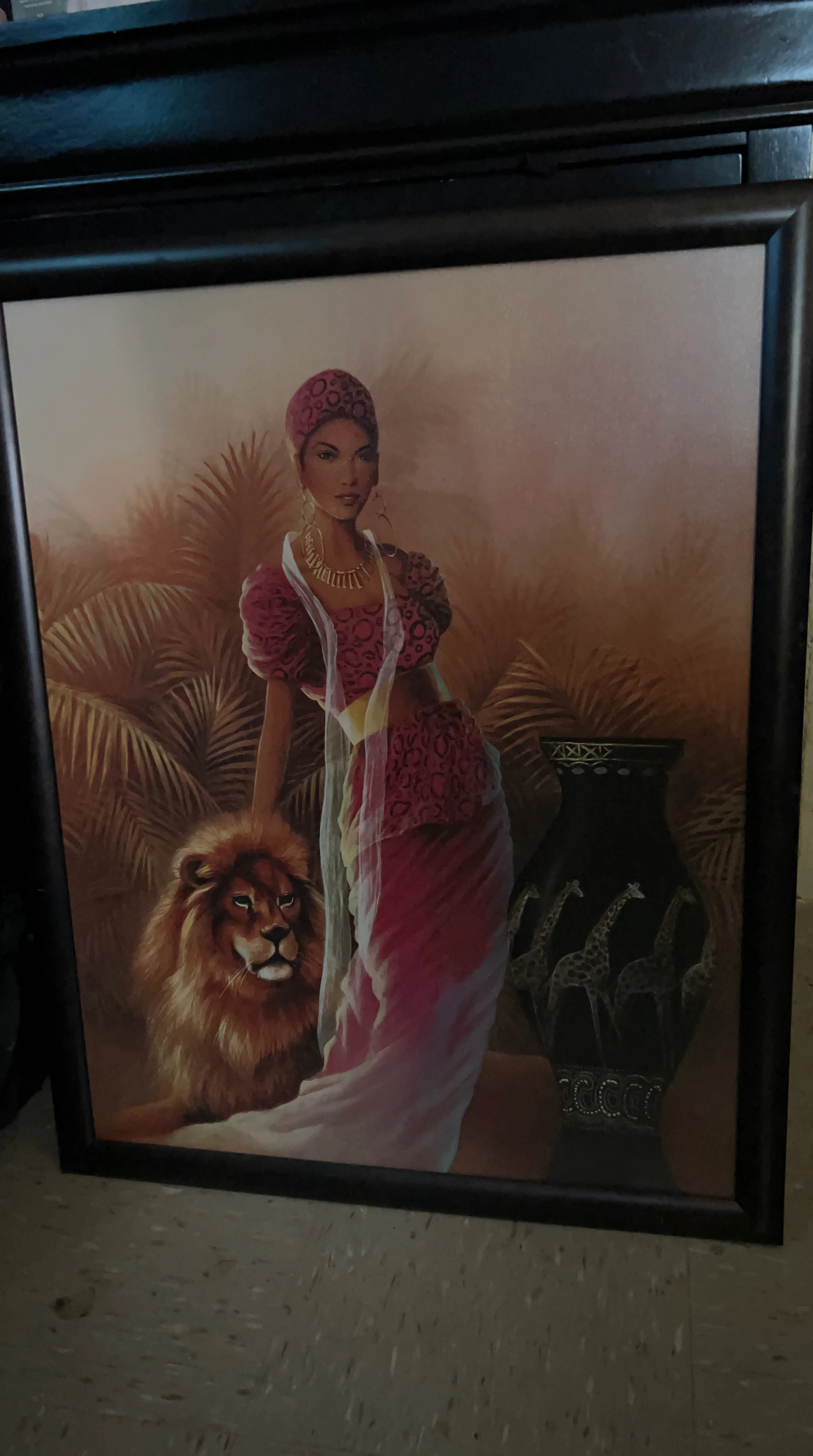 Framed African-Inspired Art Print