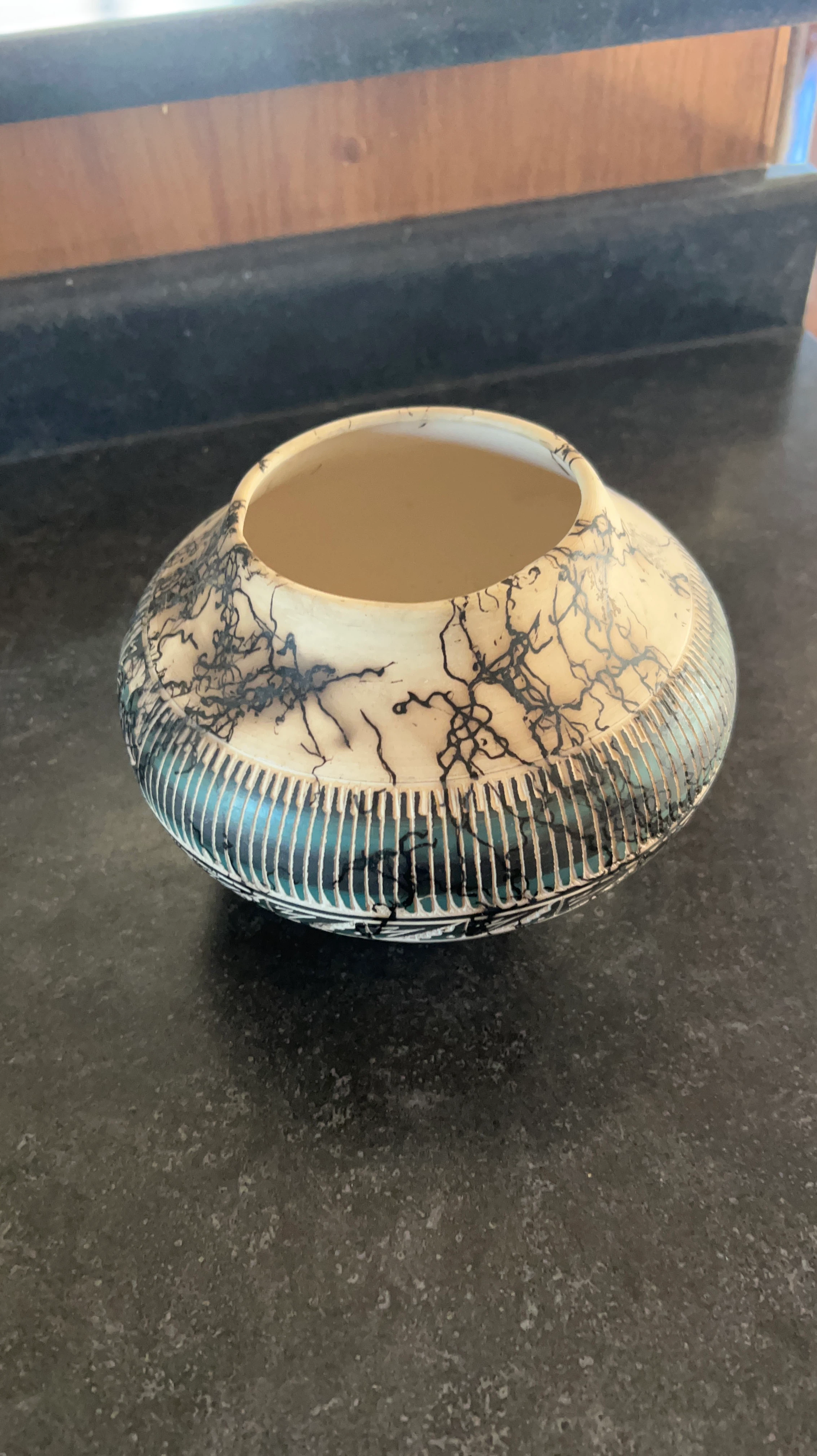 Horsehair Pottery Vase