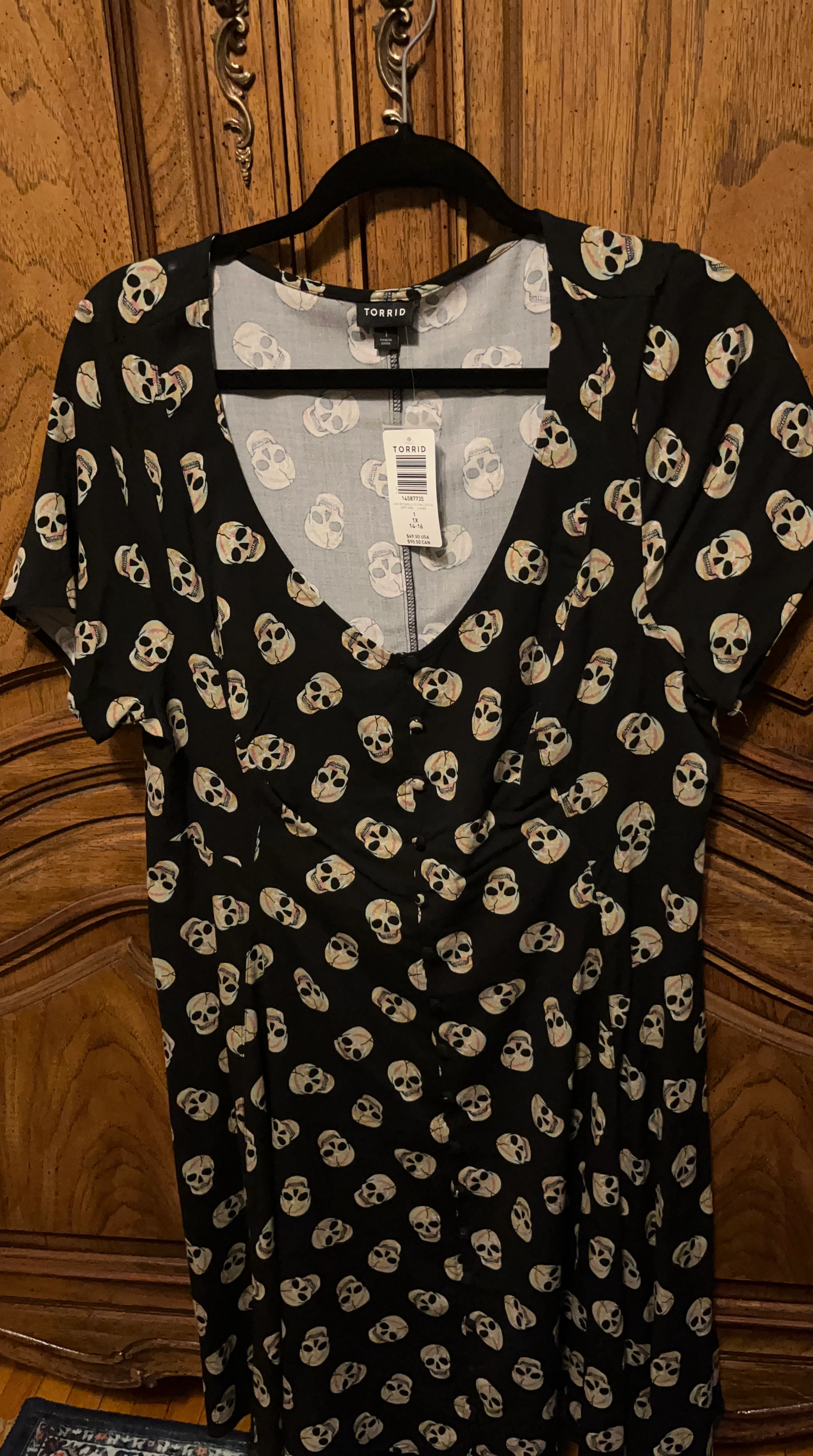 Torrid Black Skull Print Dress