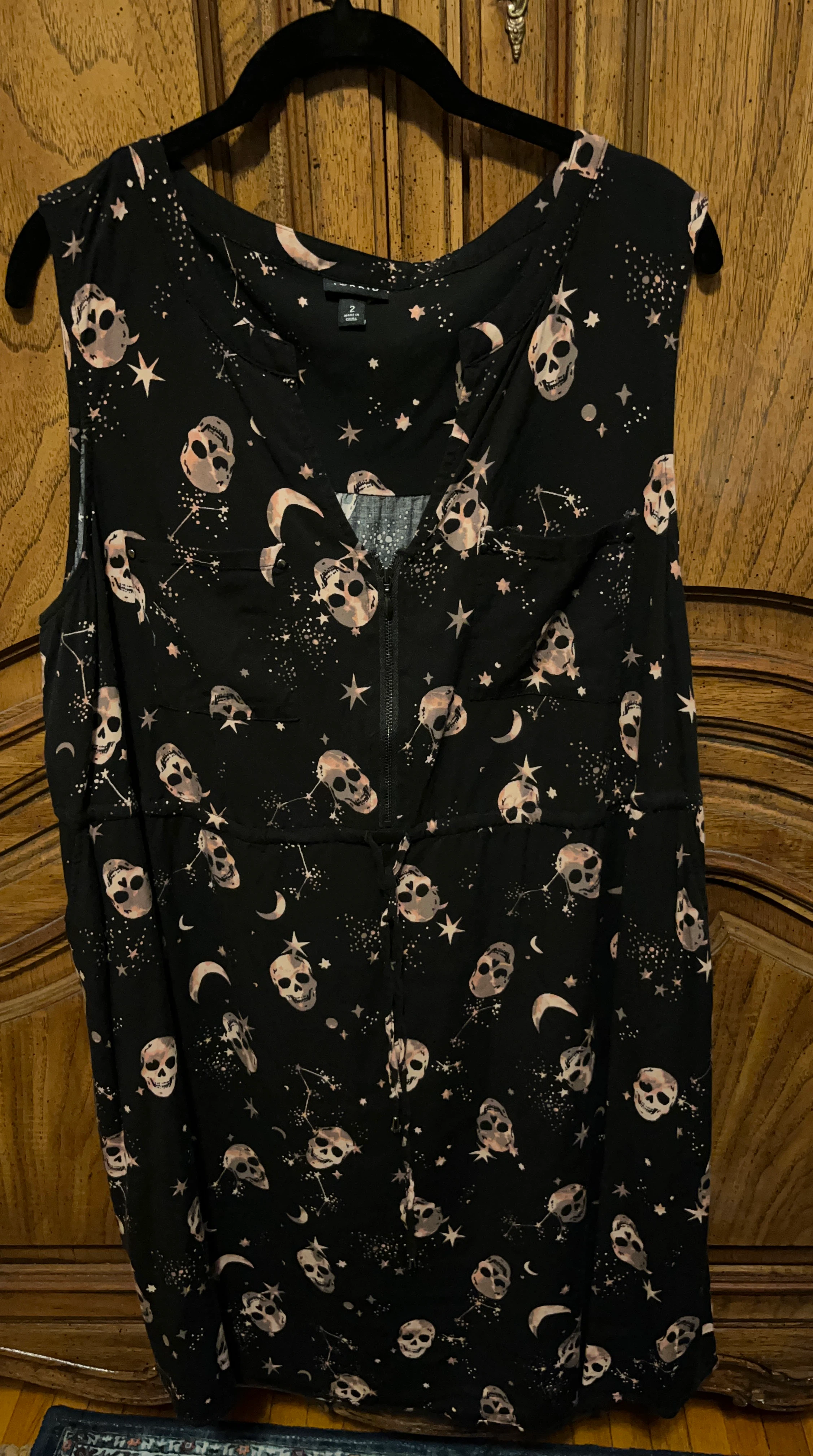 Torrid Black Skull Print Sleeveles dress
