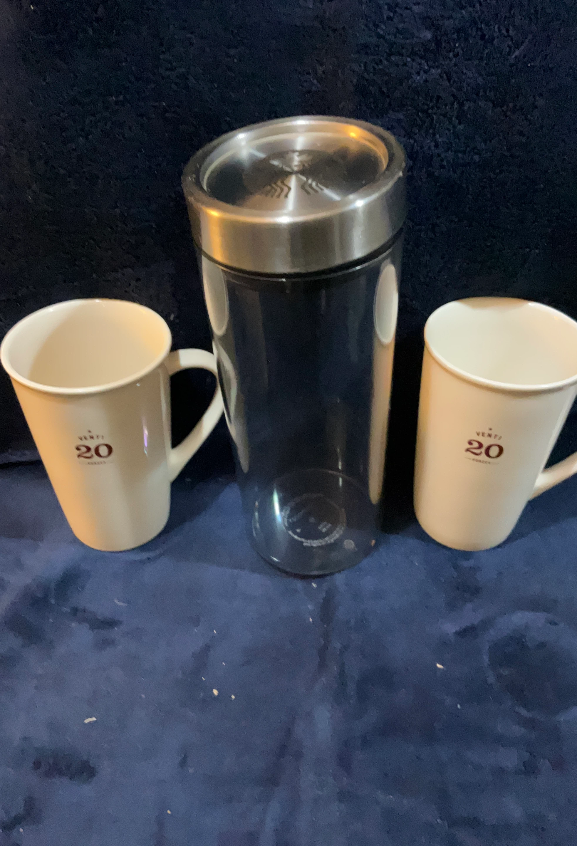 Starbucks 20oz Mugs and bean storage Set