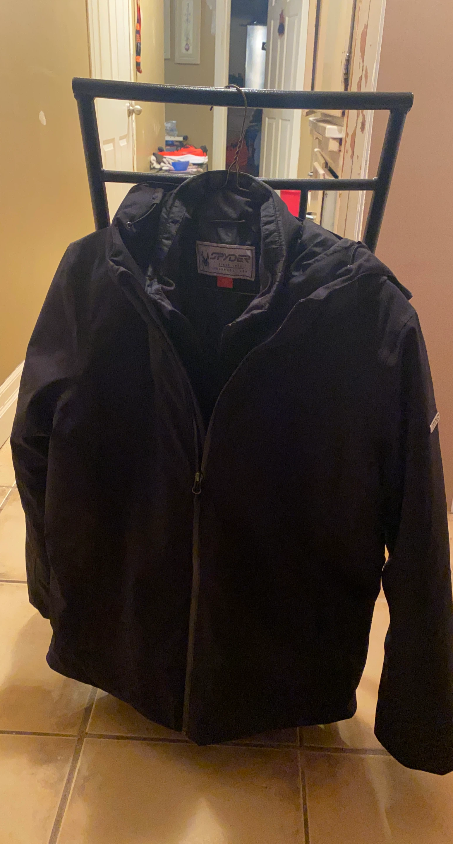Spyder Black Hooded Jacket