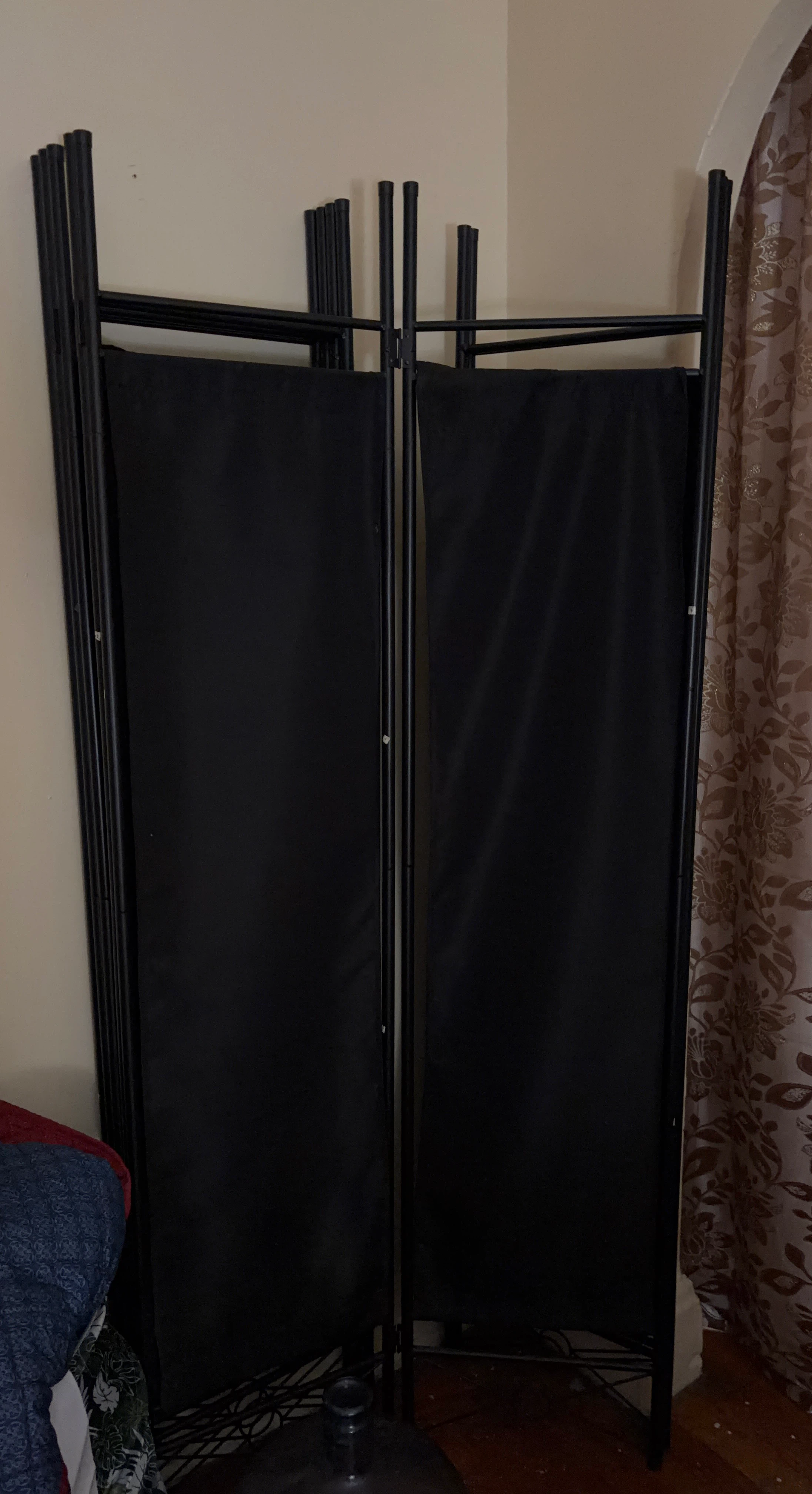 8 panel, Wall to wall room divider metal, stron g and sturdy .