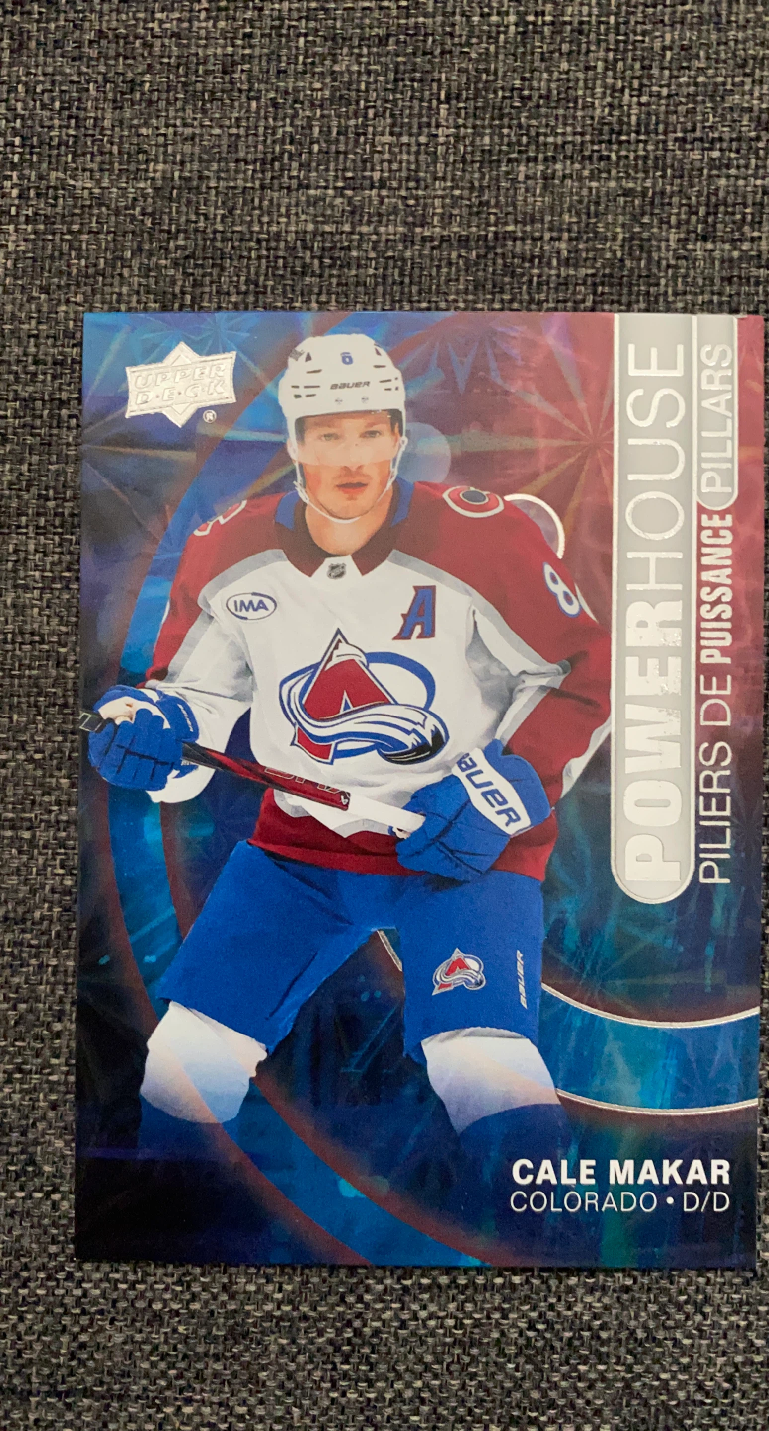 Upper Deck Cale Makar Powerhouse Trading Card