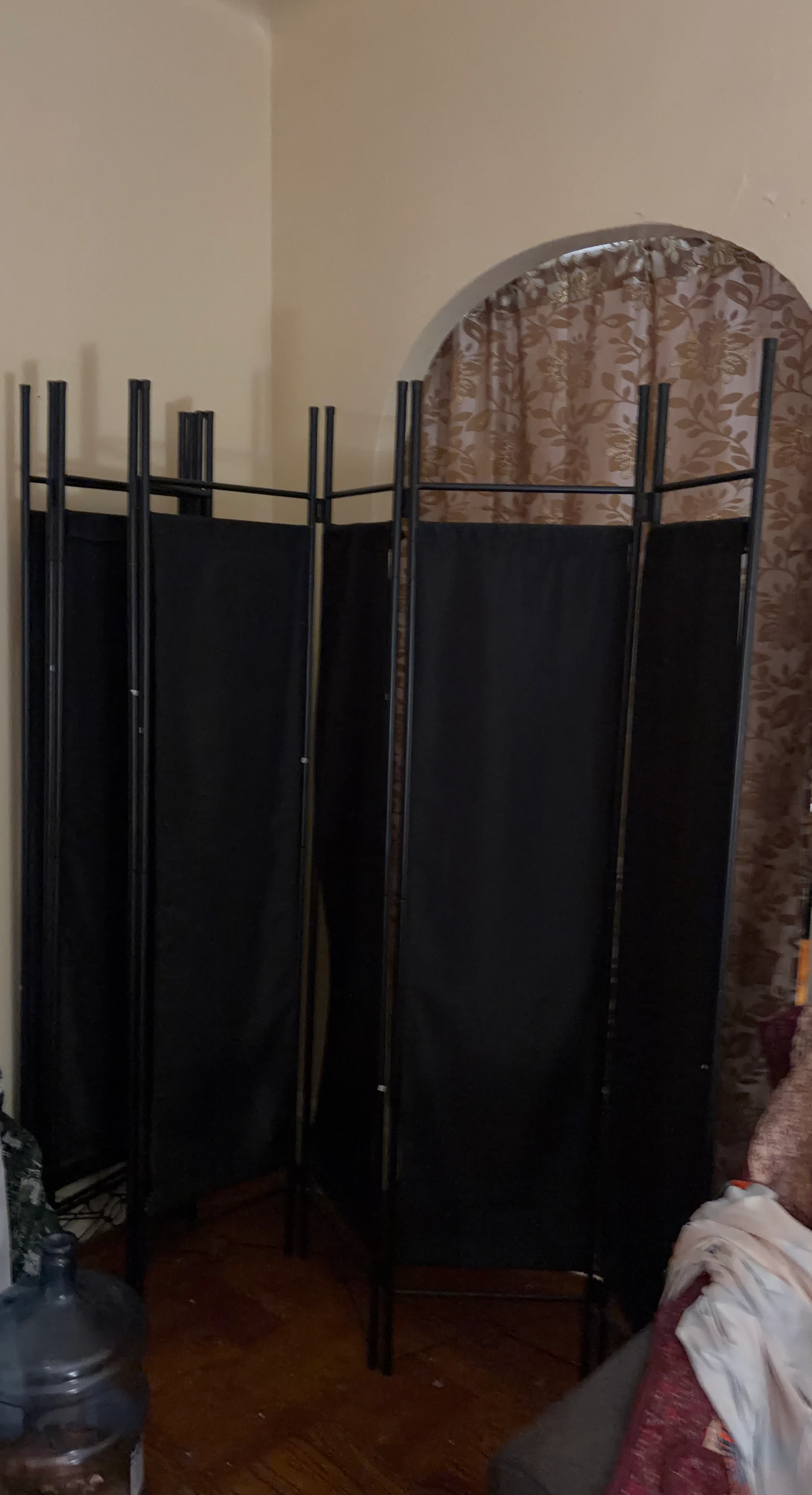 8 panel metal room divider.