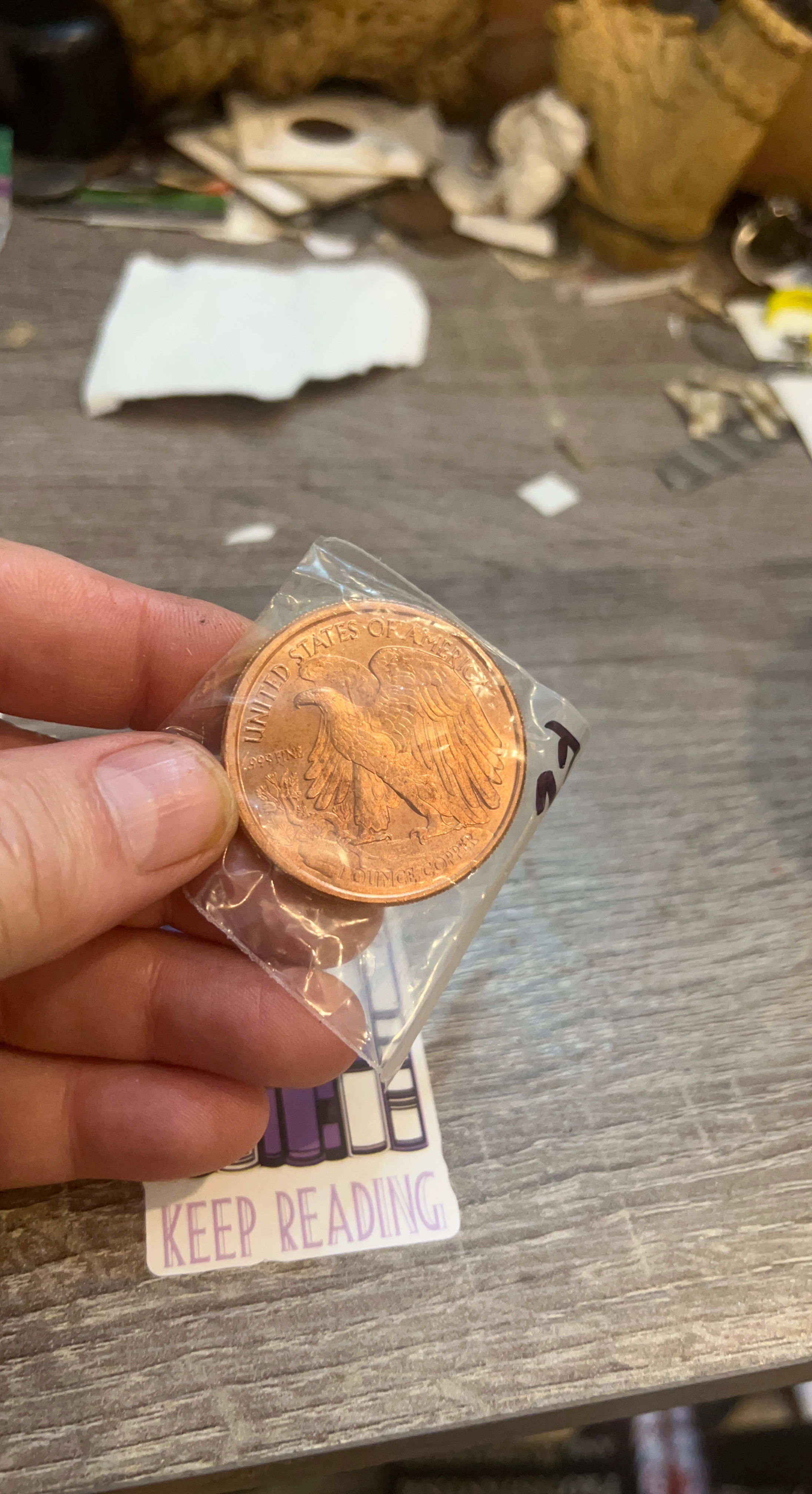 1 Ounce Copper Walking Liberty Round
