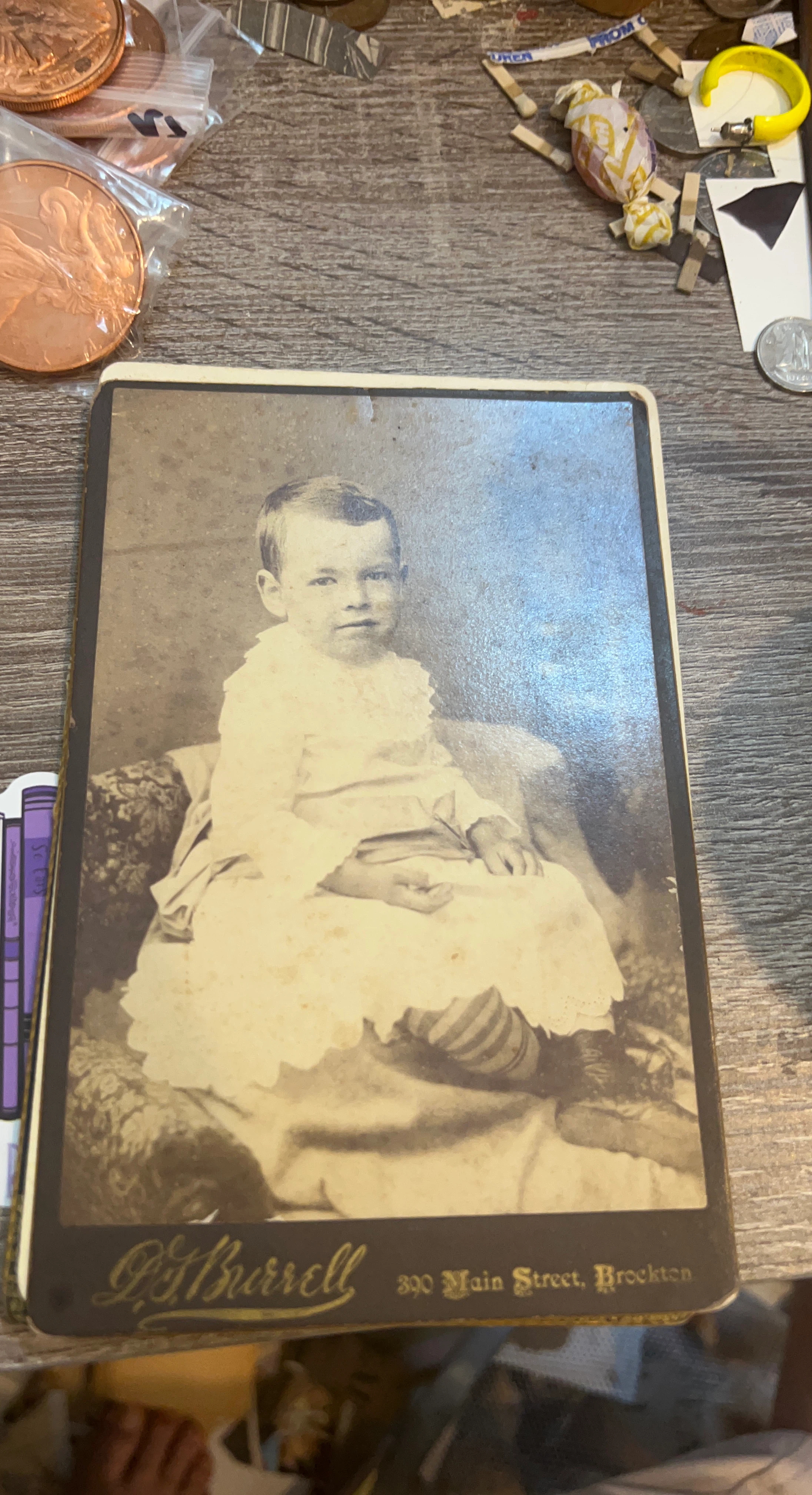 Vintage Cabinet Card Photograph Child Portrait