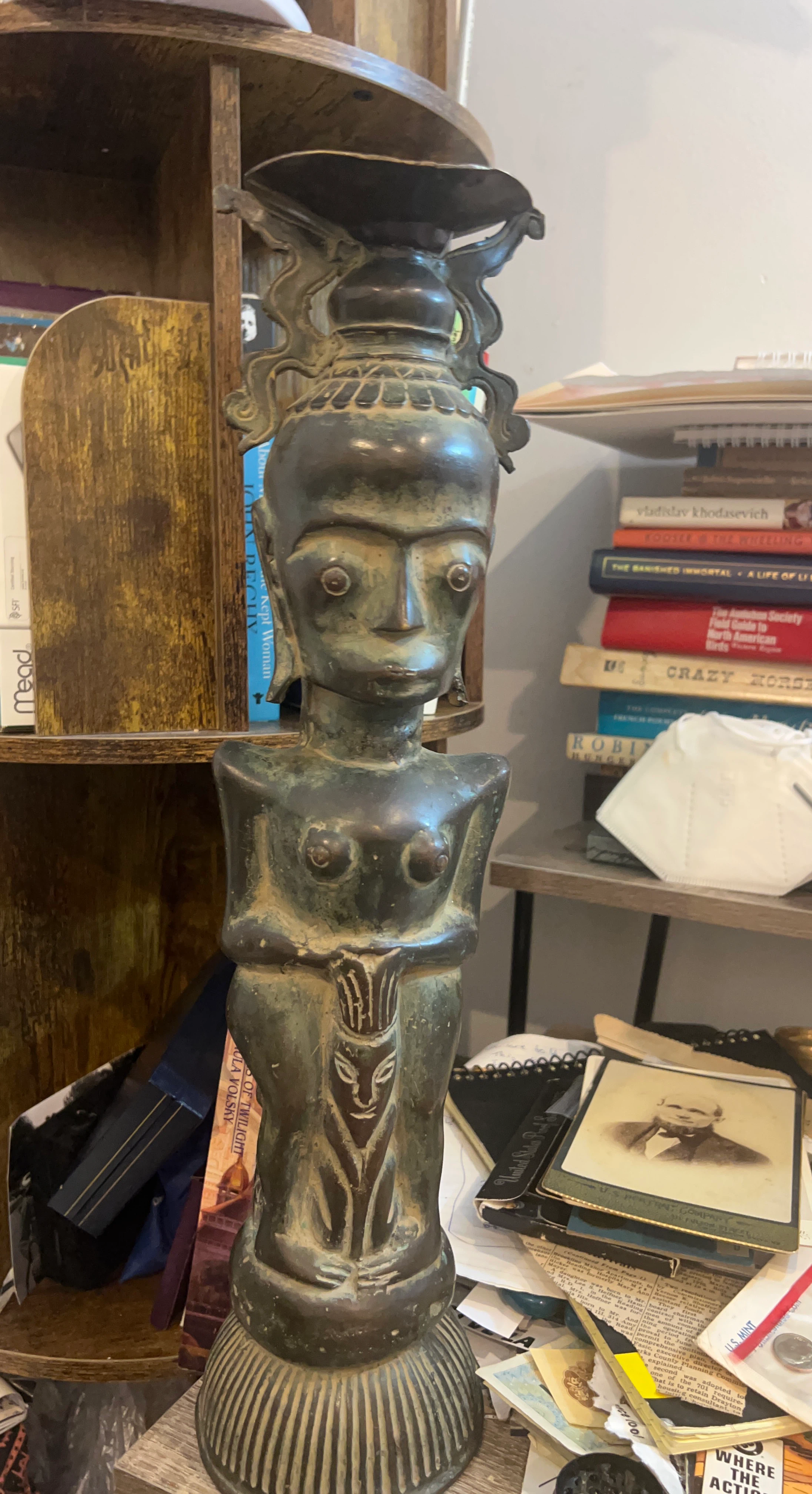 Bronze East Asian Style Figural Statue