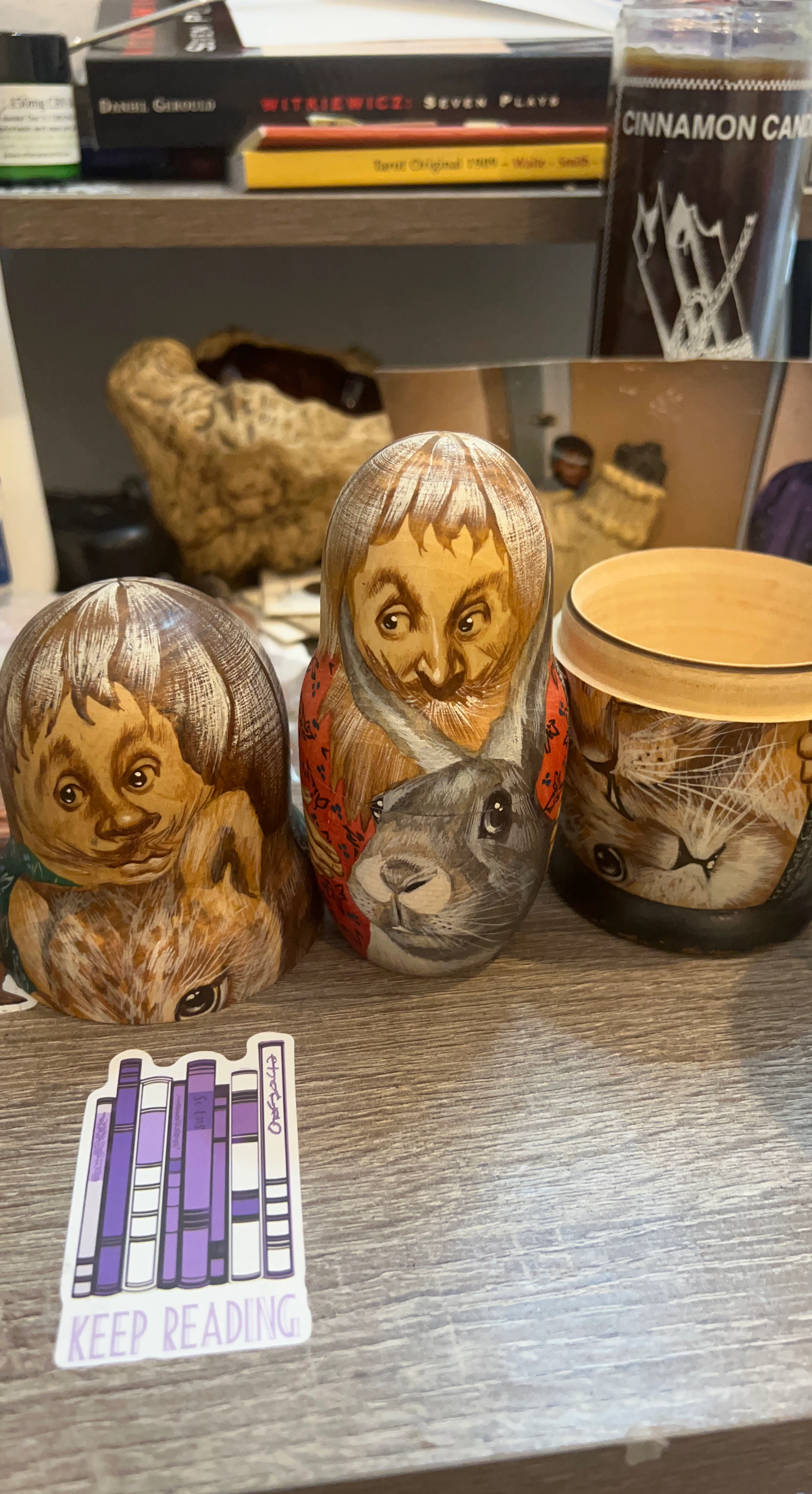 Hand-Painted Wooden Nesting Doll Set