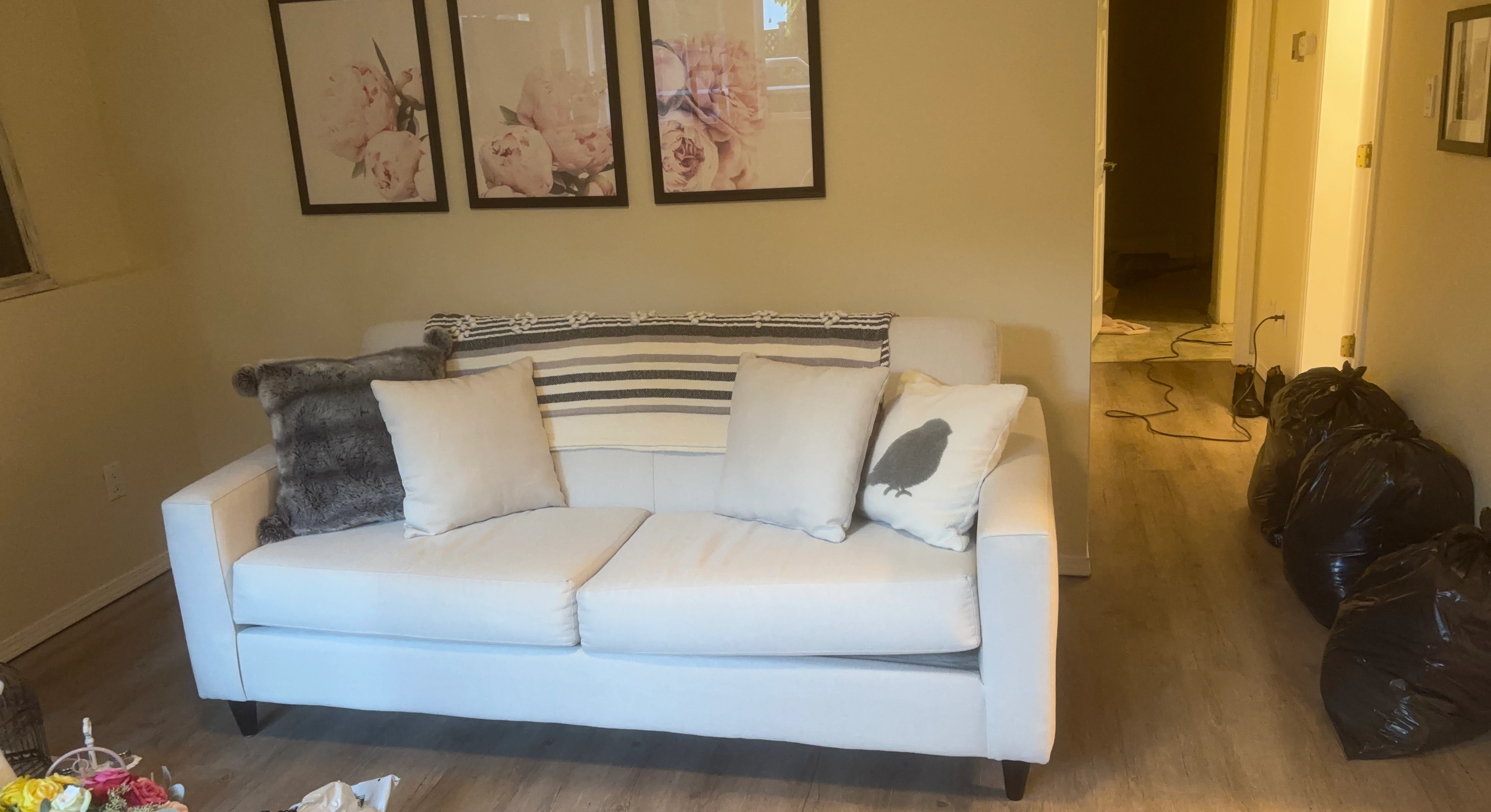 White Two-Seater Sofa