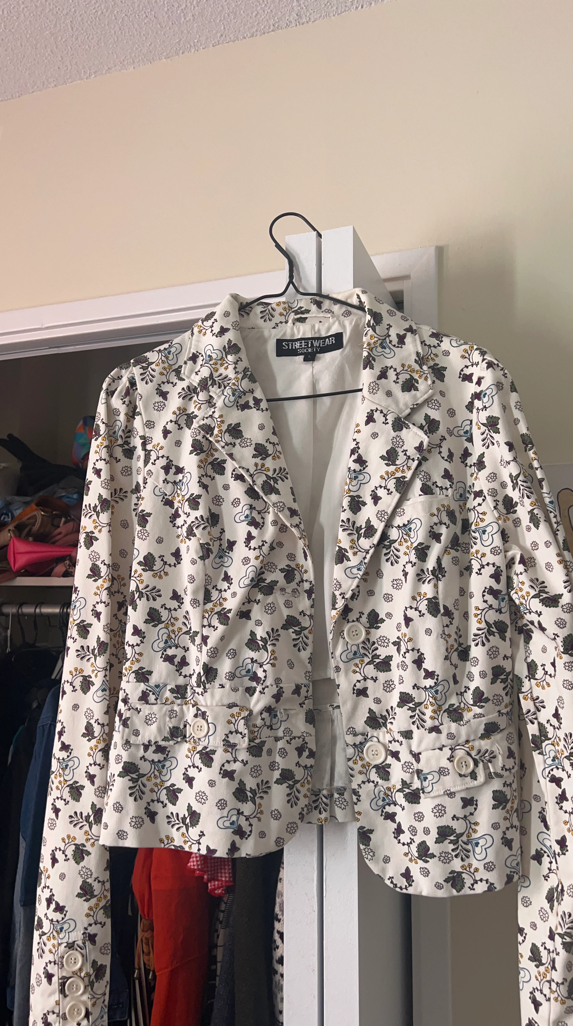 Streetwear Society Floral Print Blazer